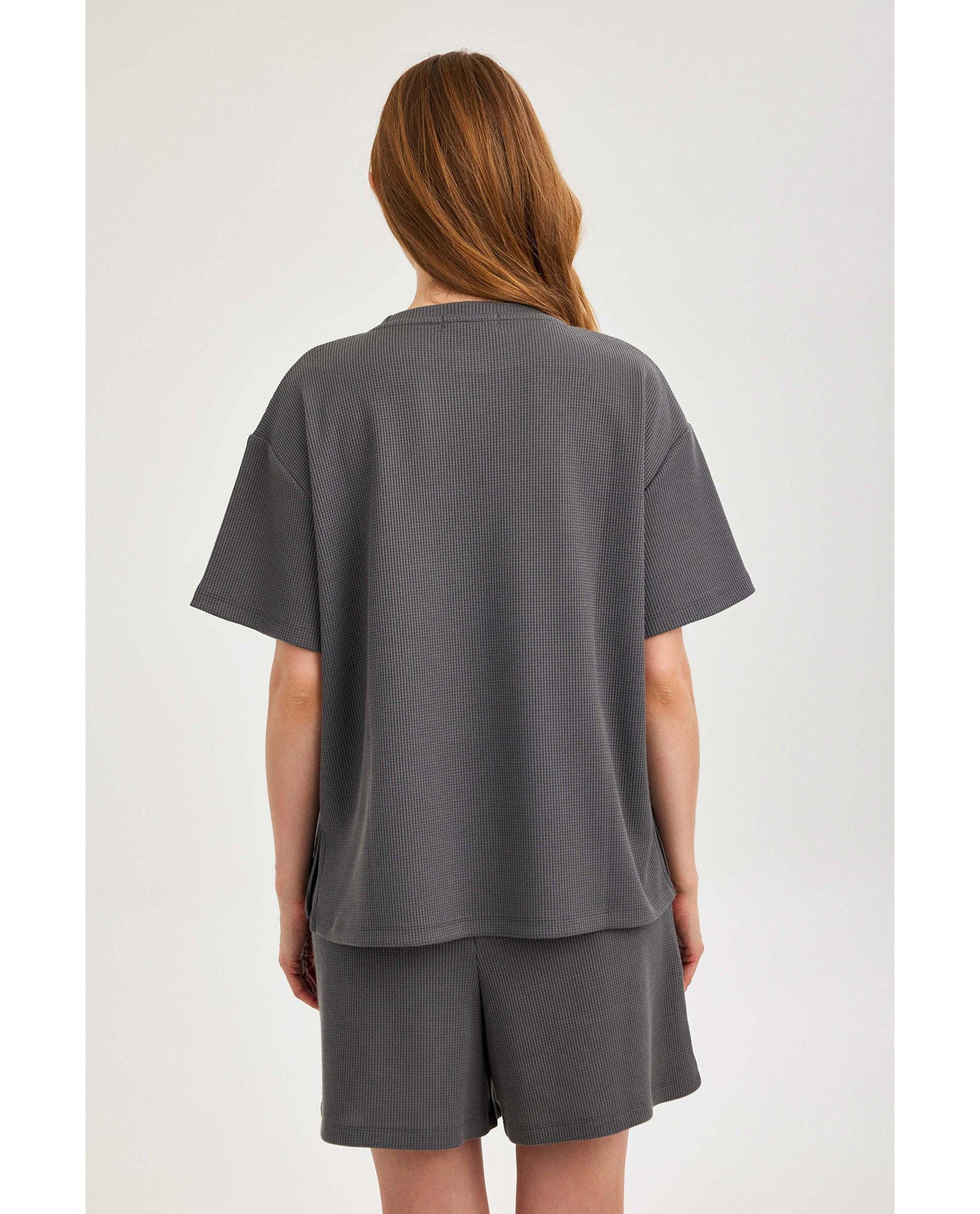 Gottex Beach LifeSummer Lounge Waffle T Shirt-Dark GreyLoungewear