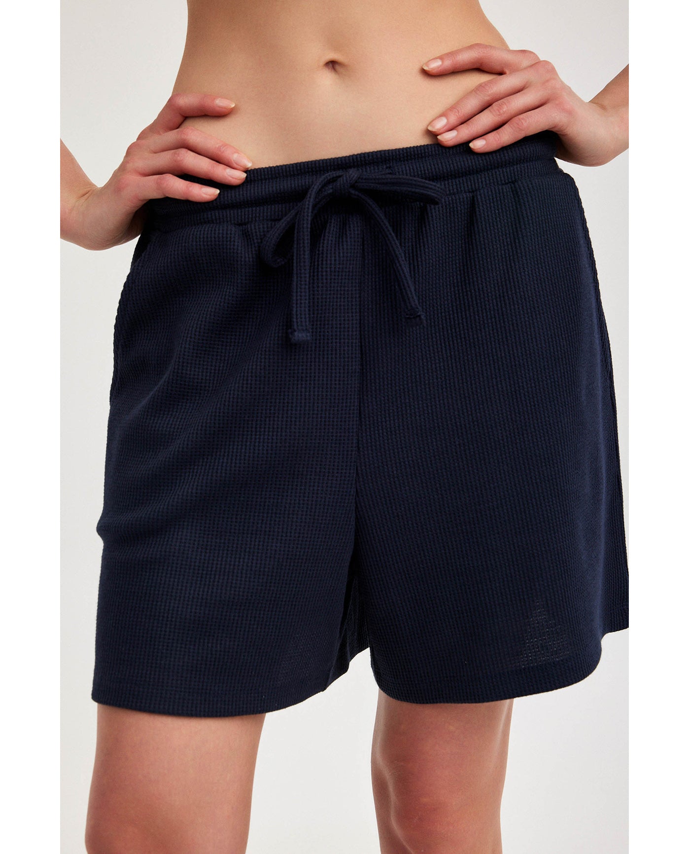Gottex Beach LifeSummer Lounge Waffle Shorts-NavyLoungewear