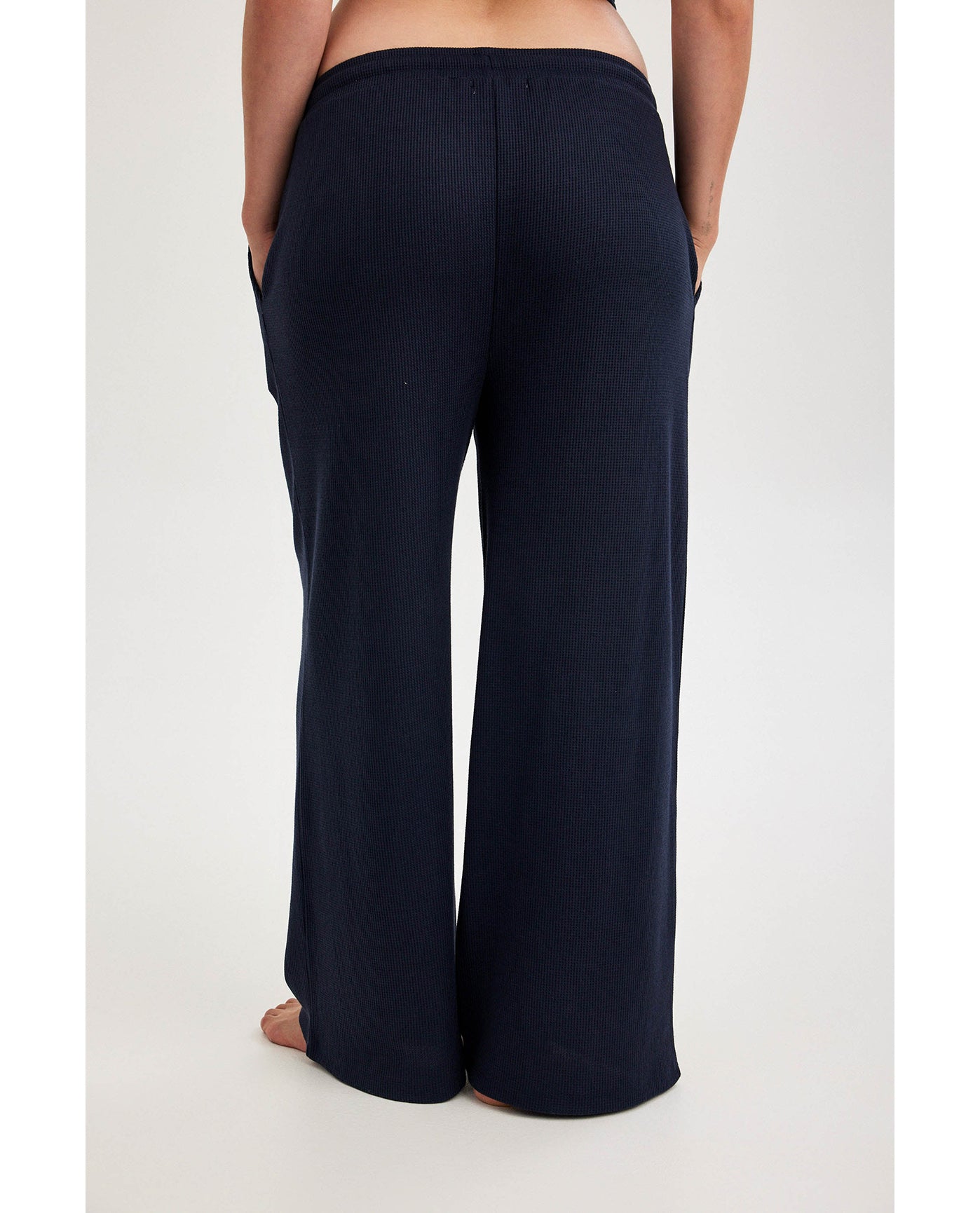Gottex Beach LifeSummer Lounge Waffle Wide Leg Pant-NavyLoungewear