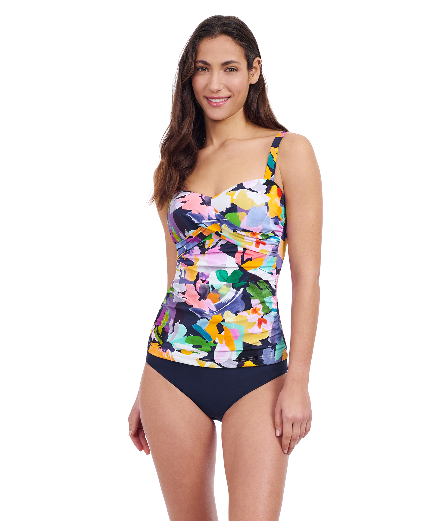 Profile By Gottex Holi D-Cup Crisscross Underwire Tankini Top | Profile Holi Multi