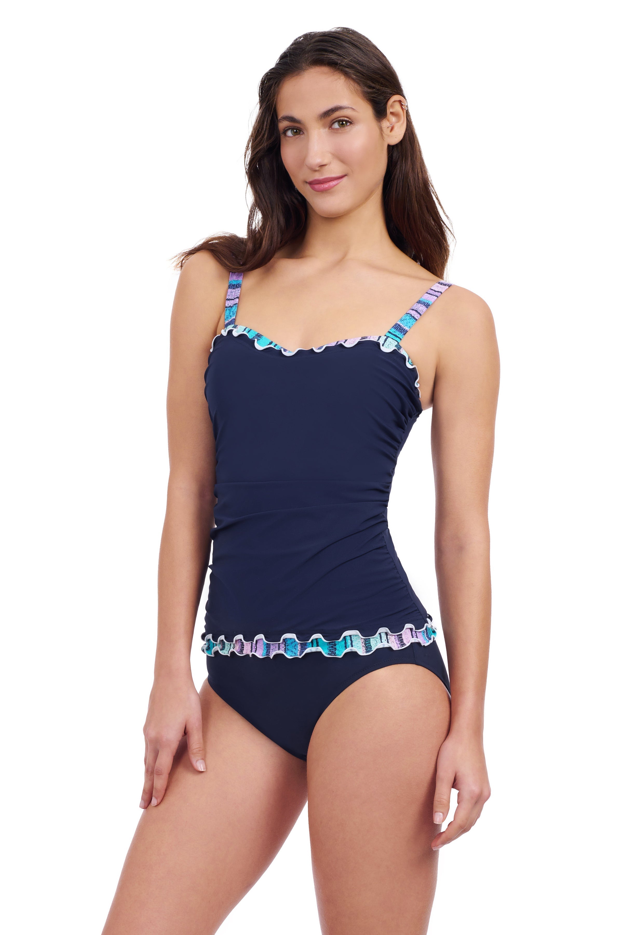 Harmony D-Cup Shirred Underwire Tankini Top