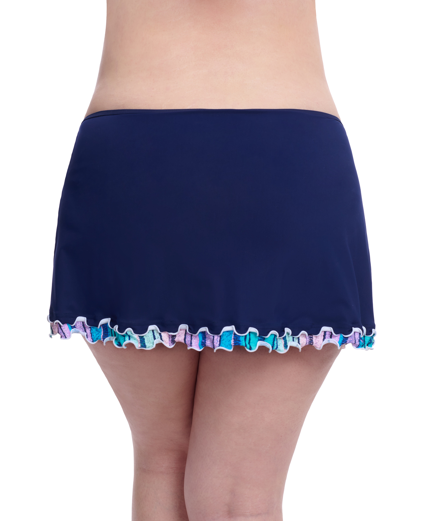 Harmony Plus Size Side Slit Skirted Swim Bottom