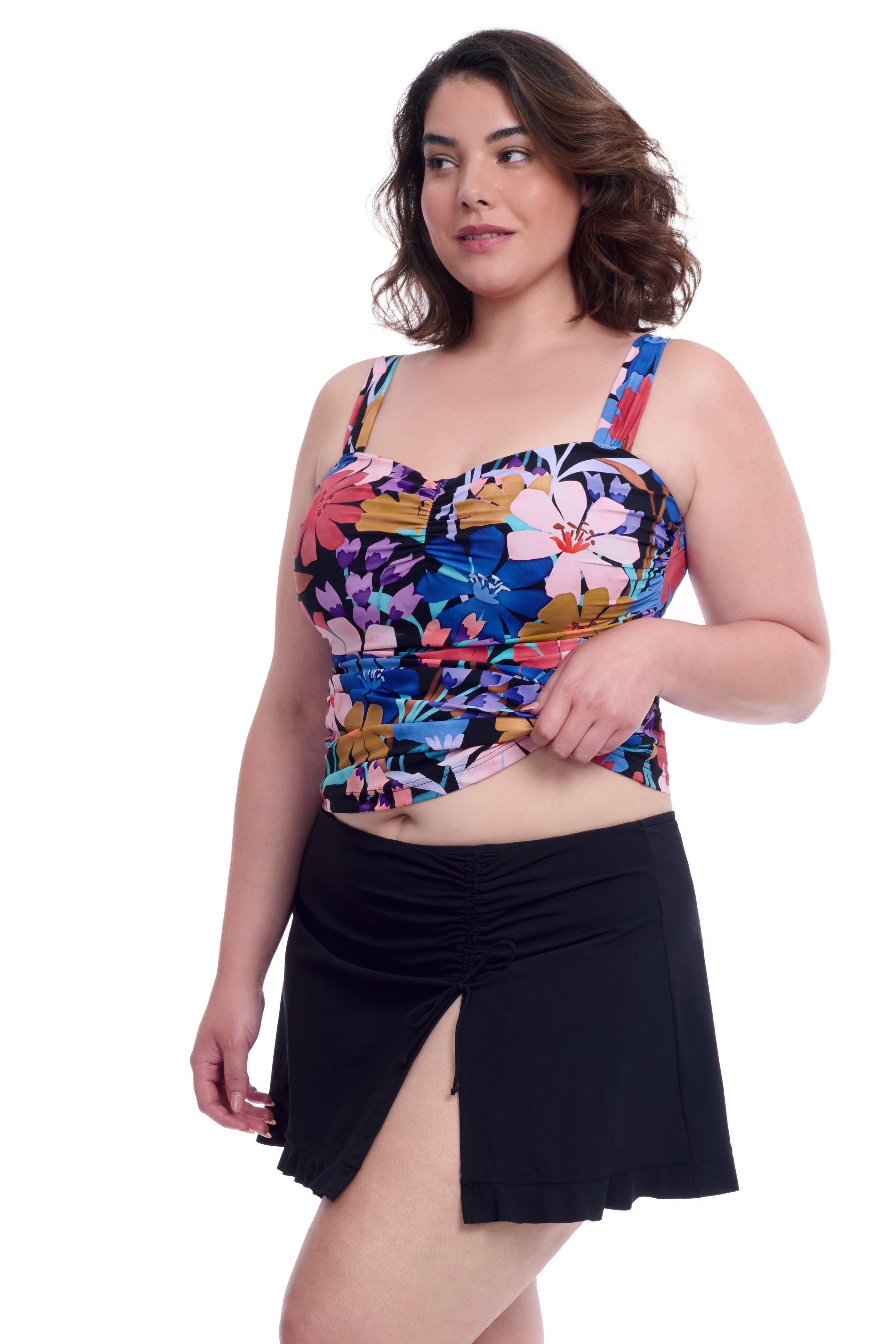 Melody Plus Size Sweetheart Underwire Tankini Tops