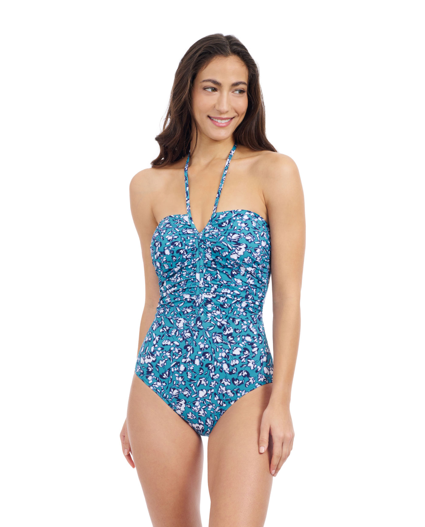 Juliette Bandeau One-Piece Swimsuit-Teal