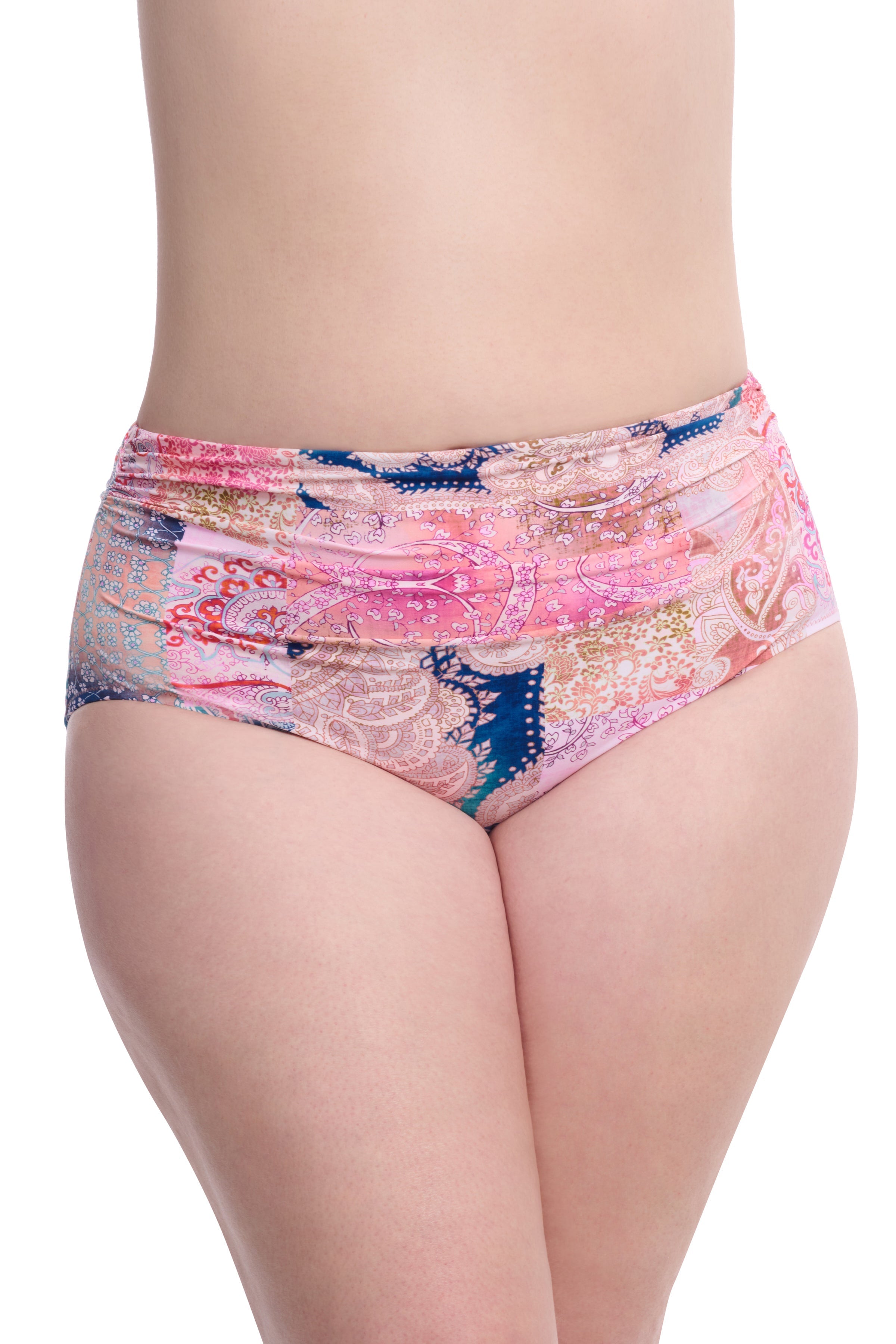 Profile By Gottex Karma Plus Size High Waist Swim Bottom | Profile Karma Multi