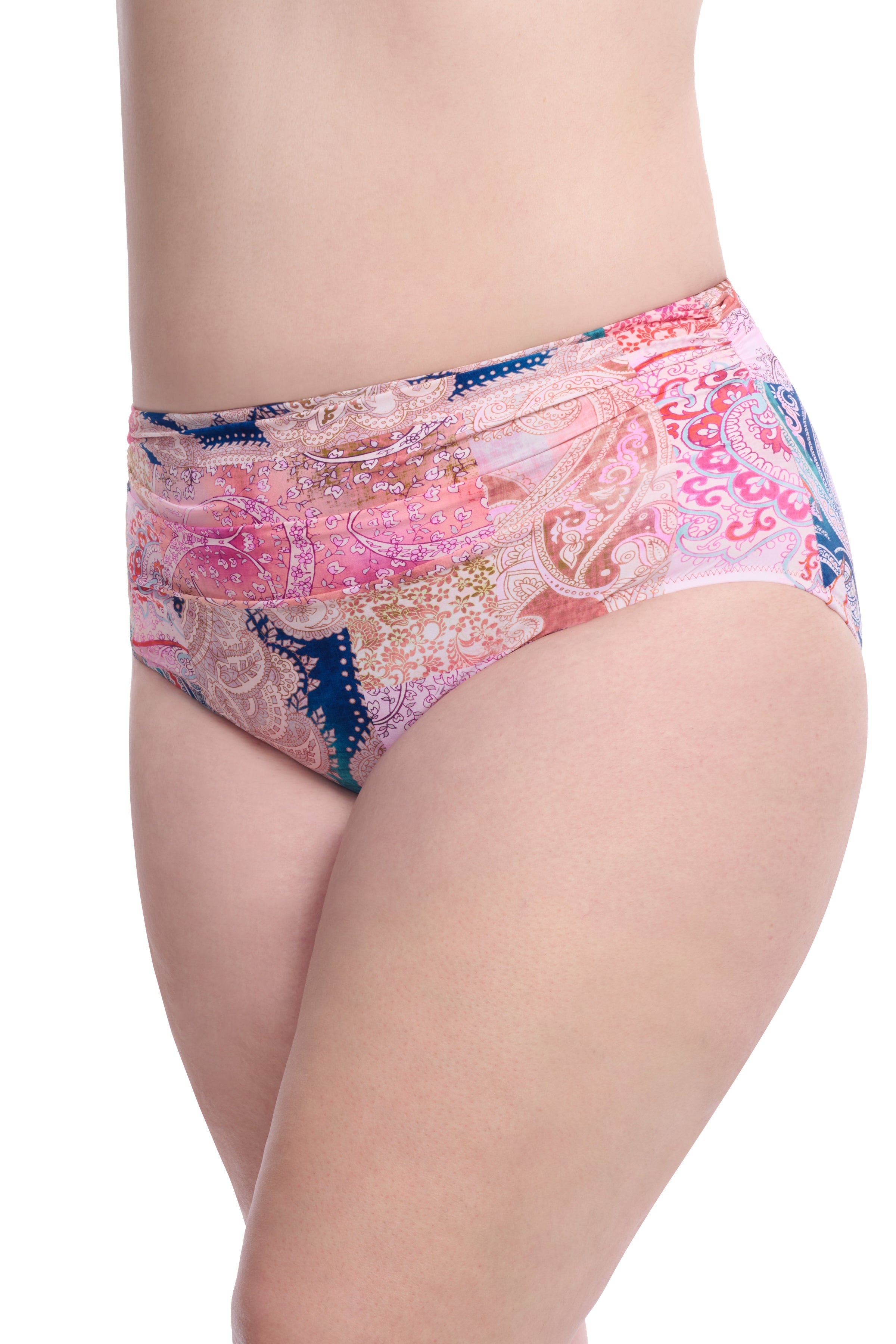 Profile By Gottex Karma Plus Size High Waist Swim Bottom | Profile Karma Multi
