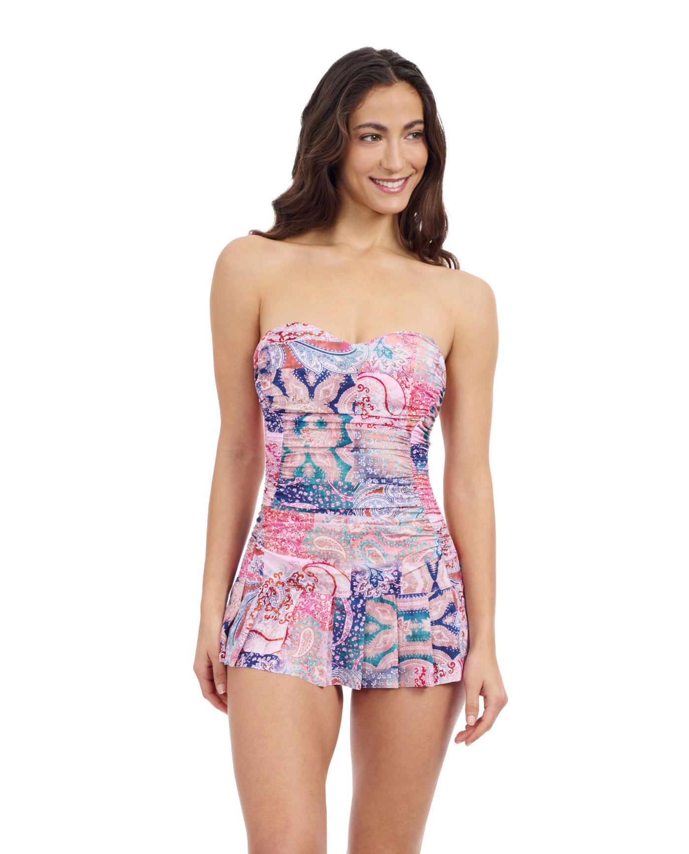 Karma Sweetheart Bandeau Swimdress One Piece Swimsuit