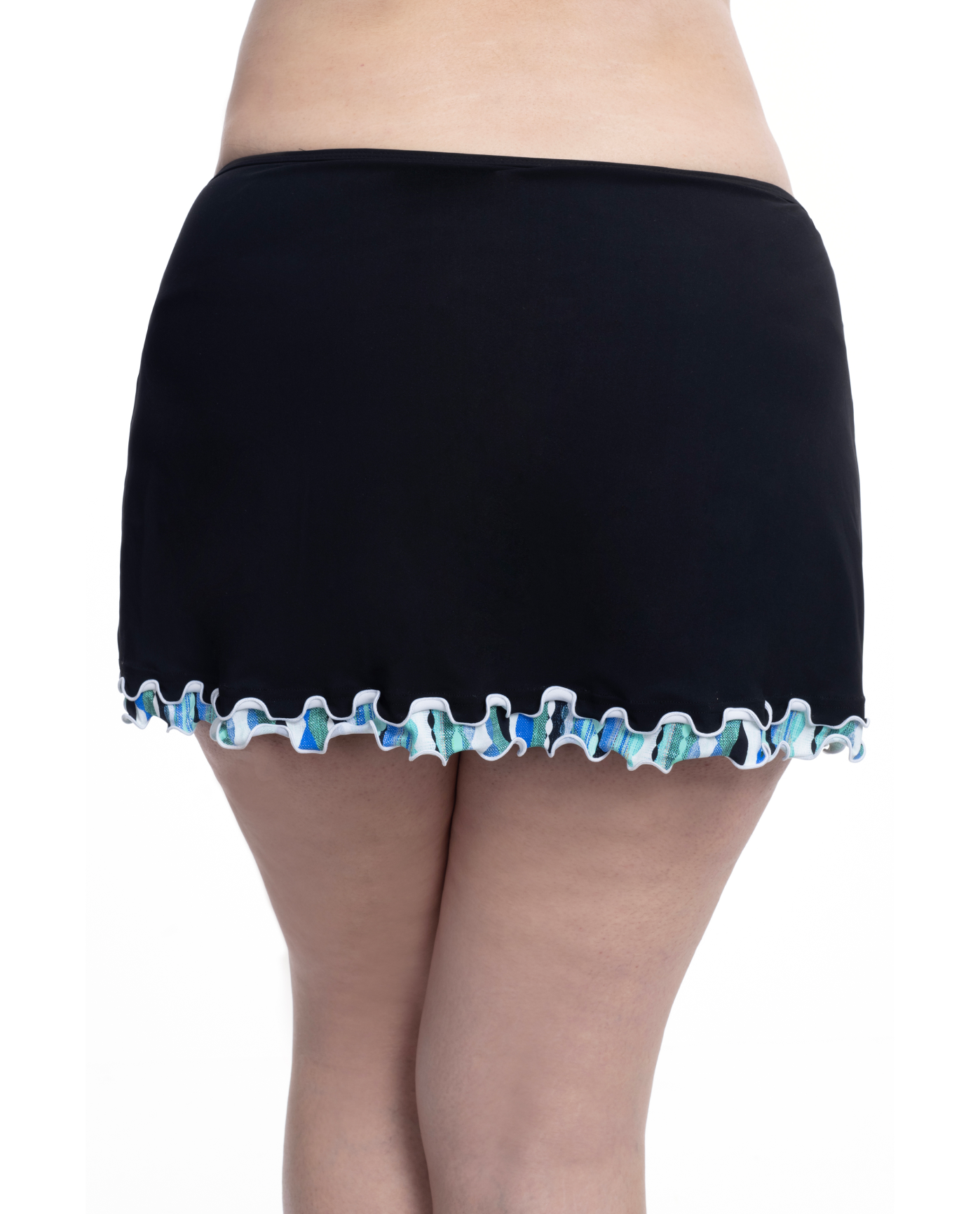 Profile By Gottex Bachata Plus Size Side Slit Skirt Bottom | Profile Bachata Black