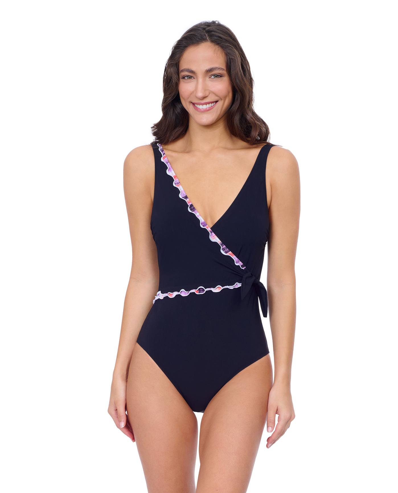 Riga Tricolore V Neck Surplice One Piece