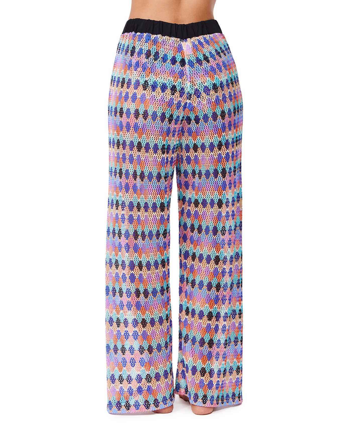 Retro Riviera Netted Crochet Beach Pant Cover-Up