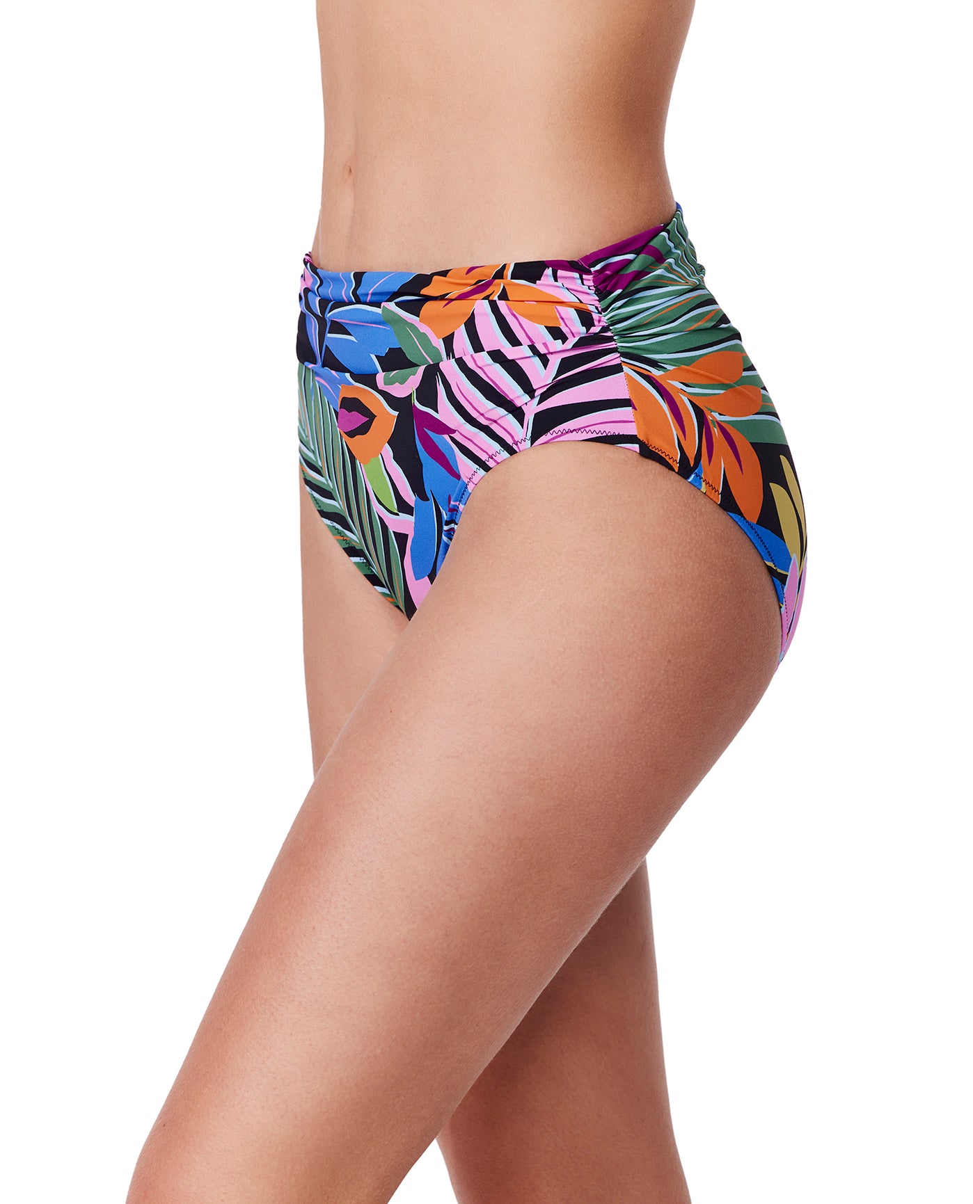 Costa Del Sol Shirred High Waist Swim Bottom