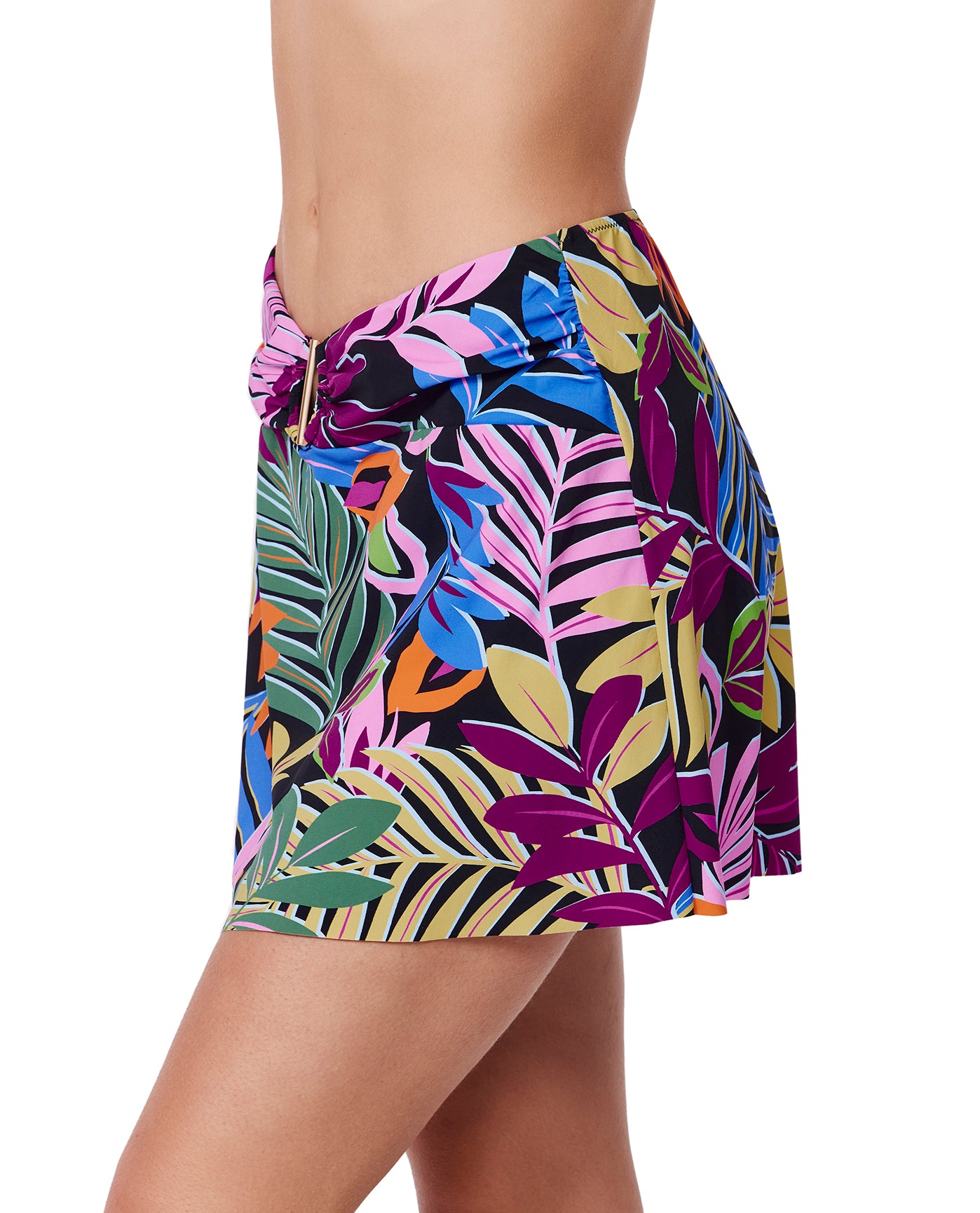 Costa Del Sol Pull-On Skirt - Black Multi