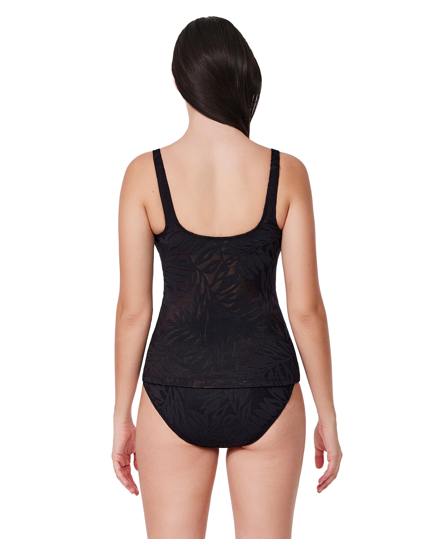 Skyfall Textured V-Neck D-Cup Tankini Top