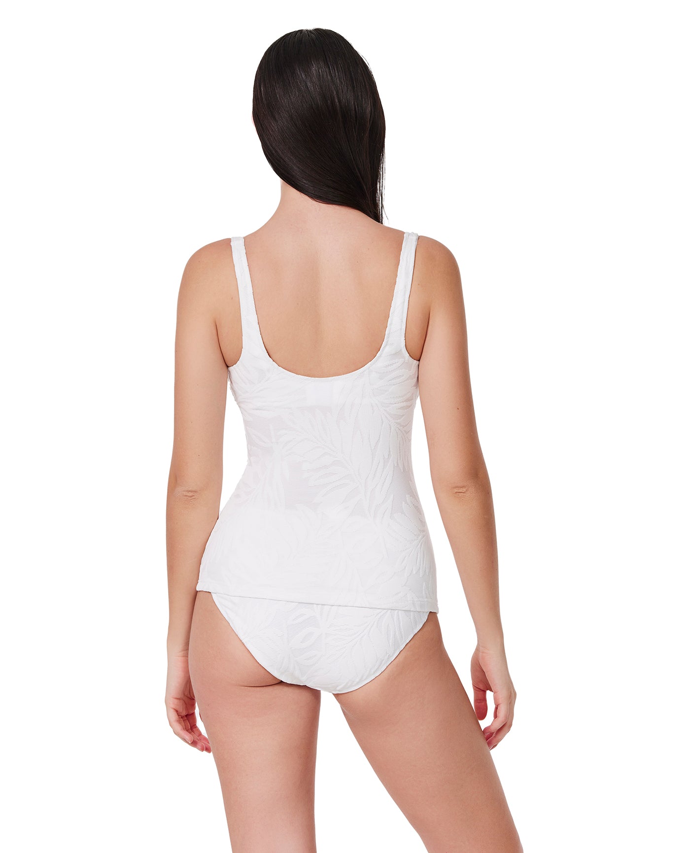Skyfall Textured V-Neck D-Cup Tankini Top