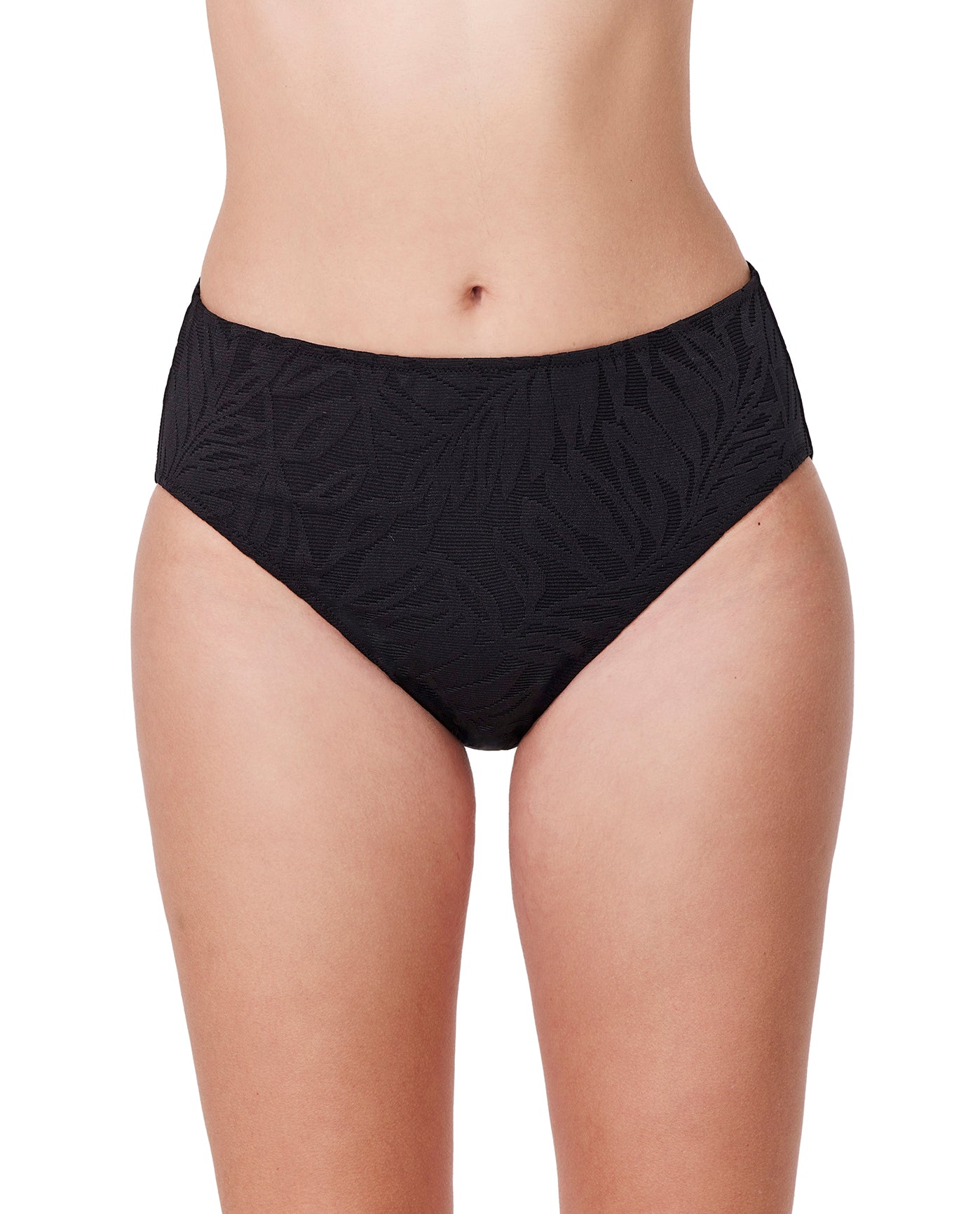 Skyfall Textured Mid Waist Swim Bottom