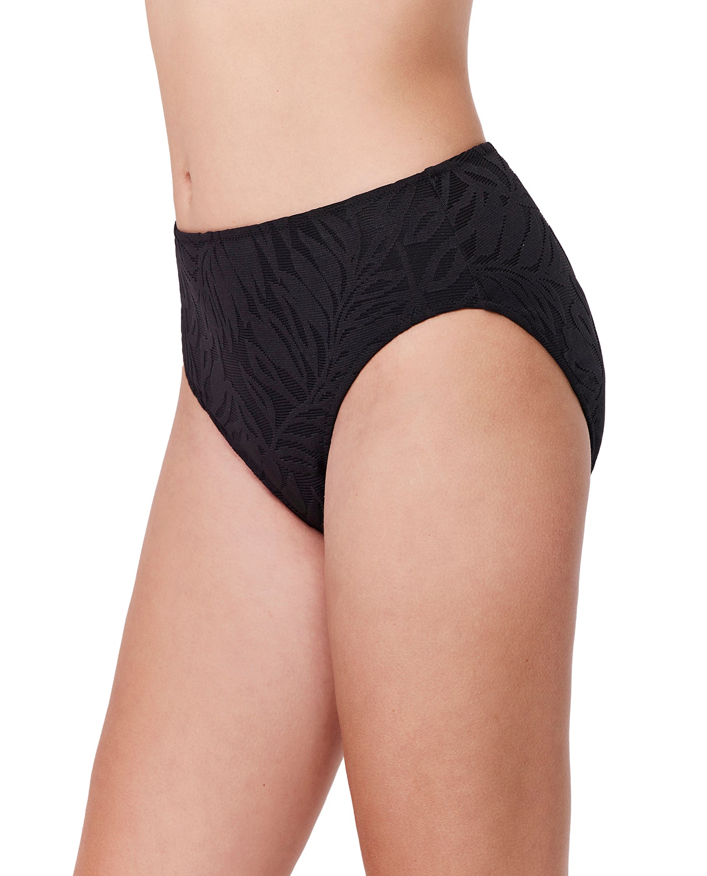 Skyfall Textured Mid Waist Swim Bottom