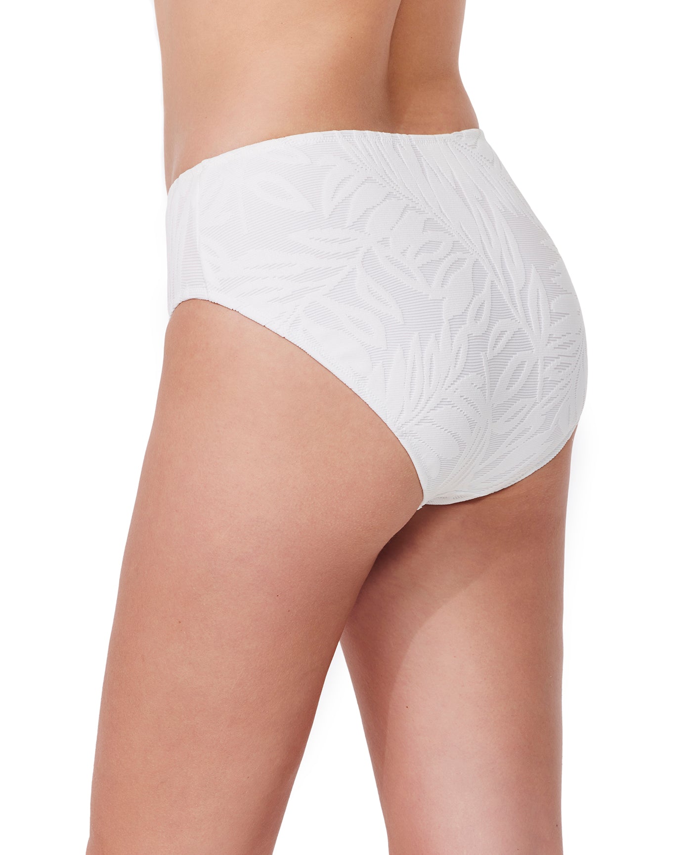 Skyfall Textured Mid Waist Swim Bottom