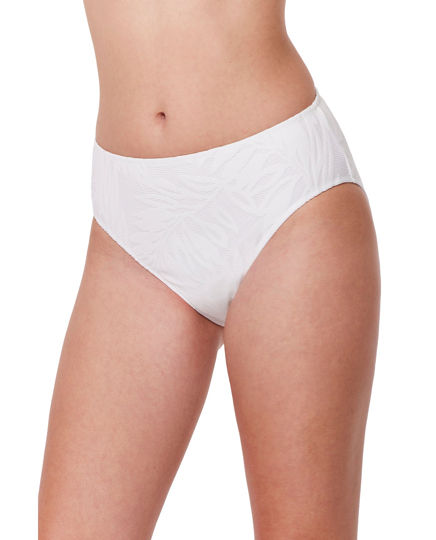 Skyfall Textured Mid Waist Swim Bottom