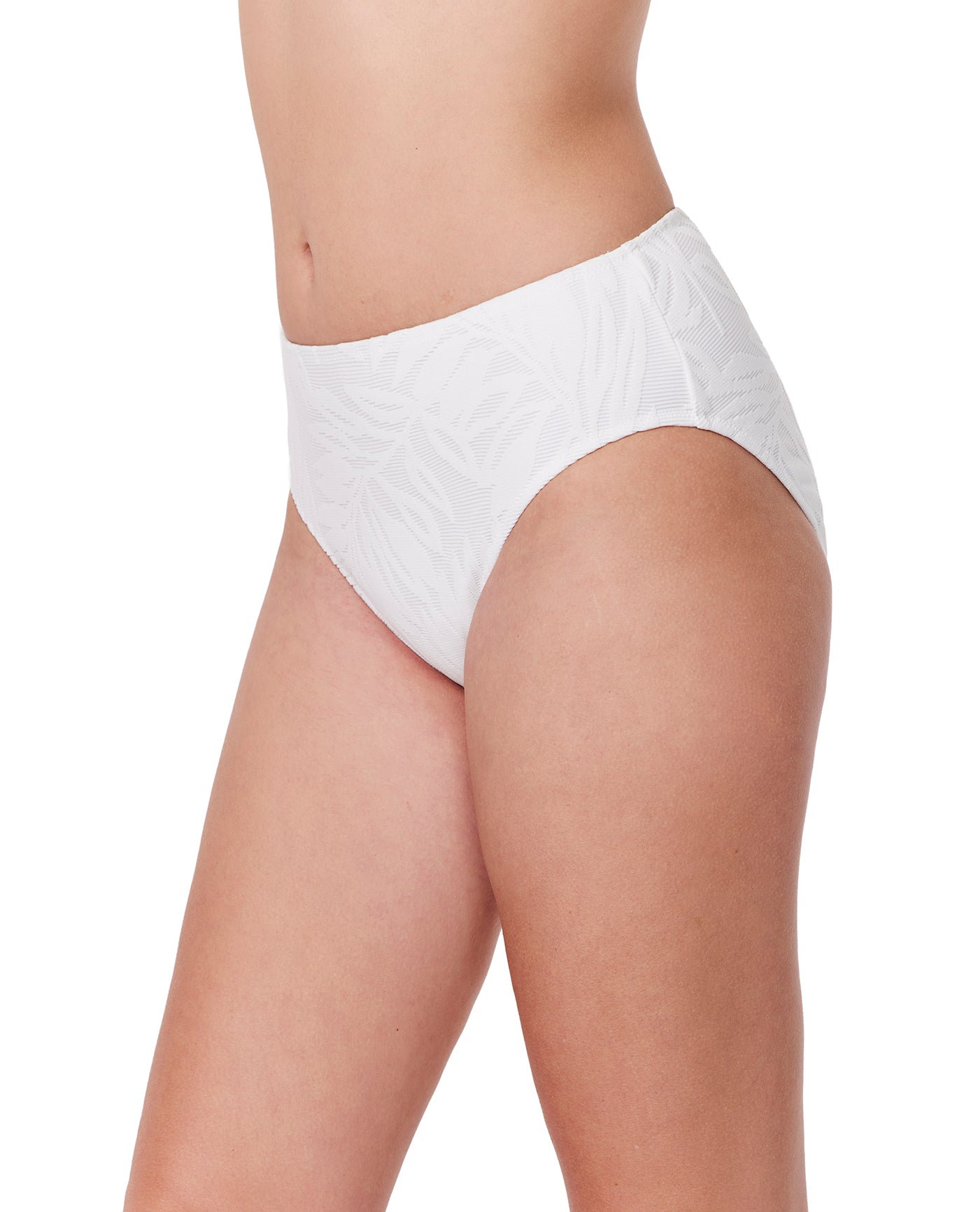 Skyfall Textured Mid Waist Swim Bottom