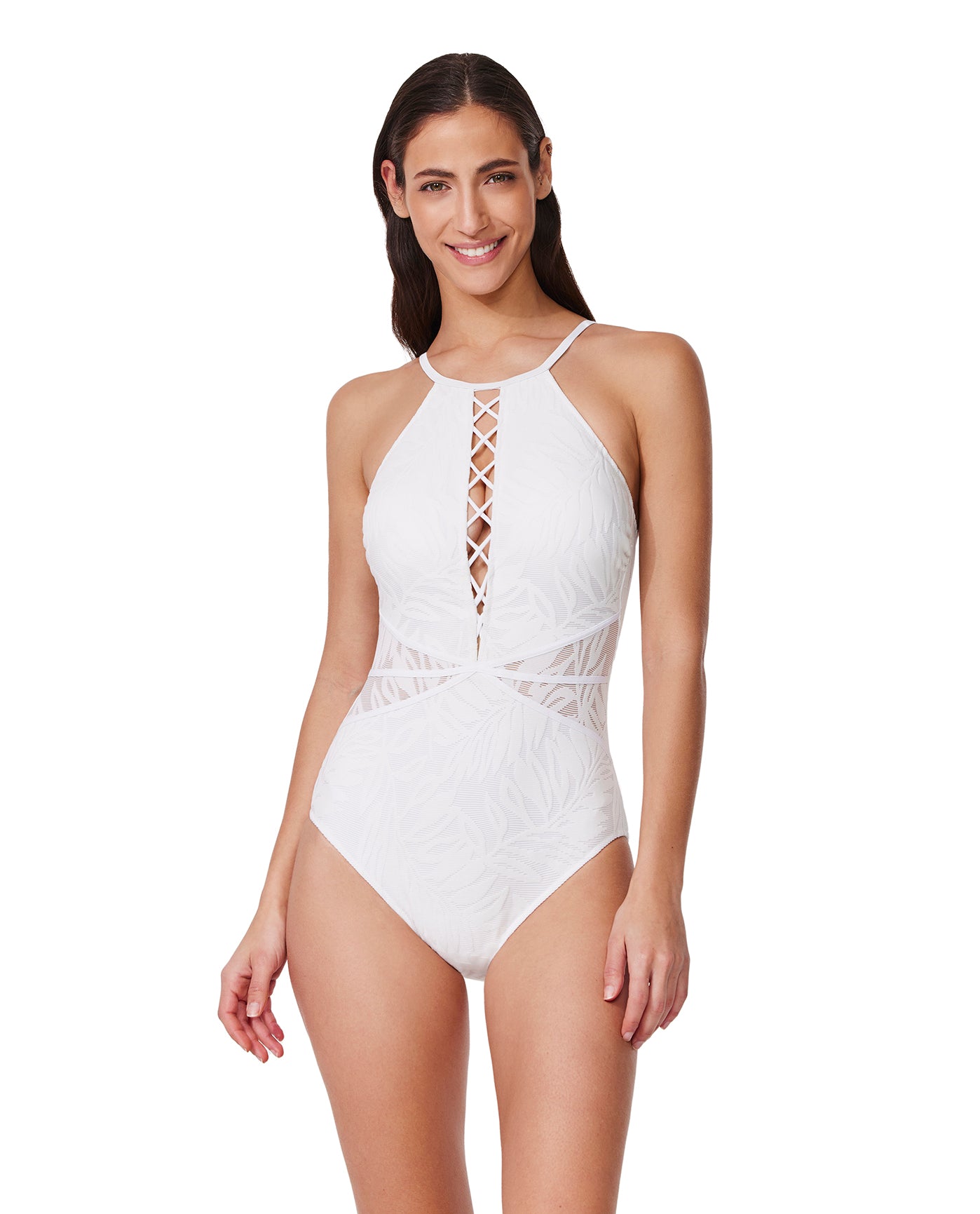 Skyfall Textured High Neck One Piece