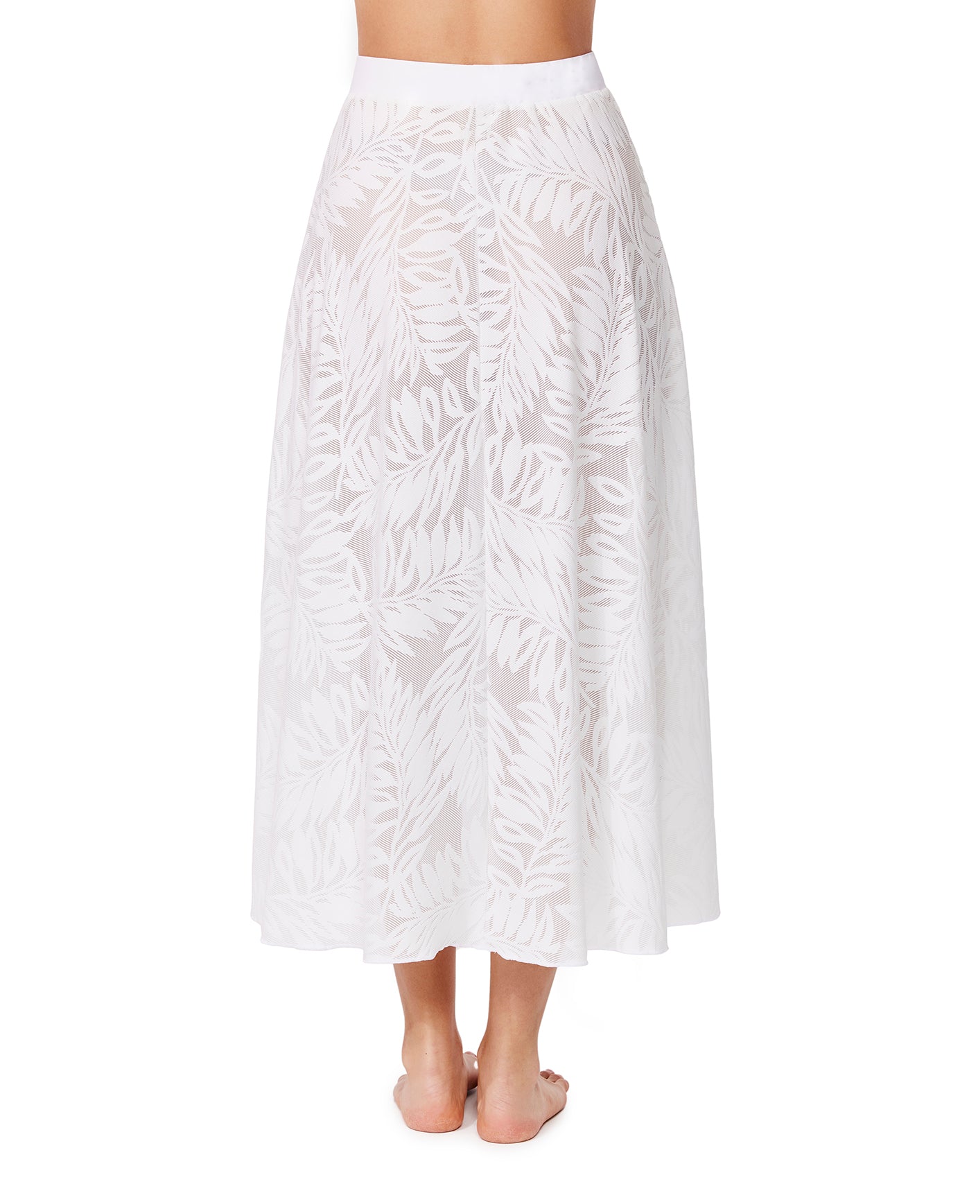 Skyfall Textured High Low Skirt Cover-Up | Skyfall-White