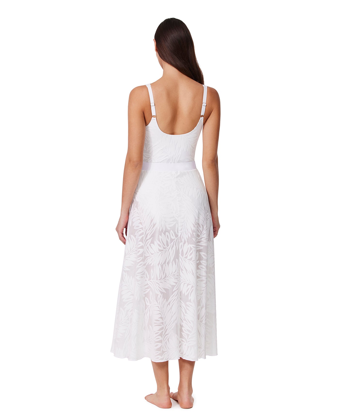 Skyfall Textured High Low Skirt Cover-Up | Skyfall-White
