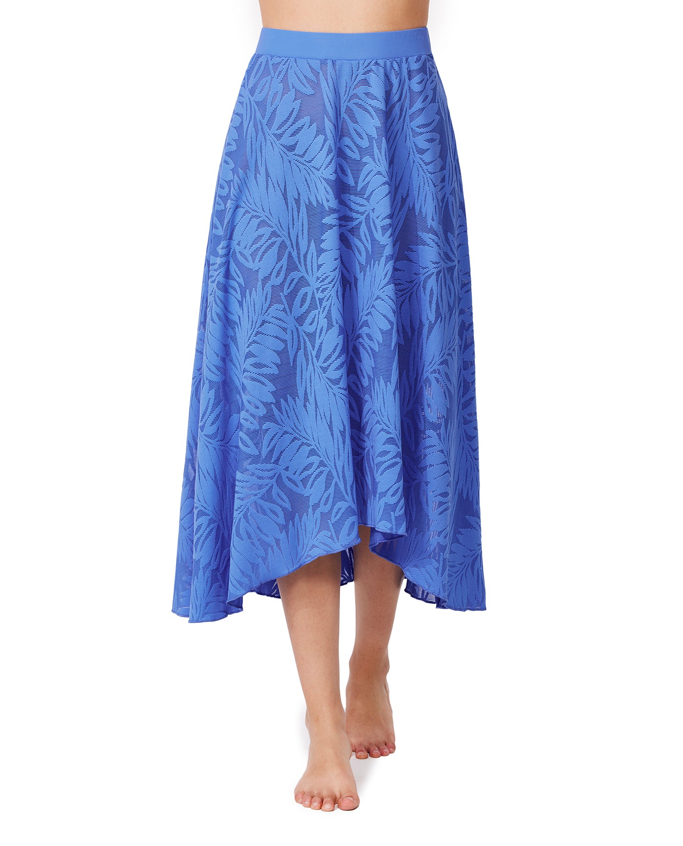Skyfall Textured High Low Skirt Cover-Up | Skyfall-Blue