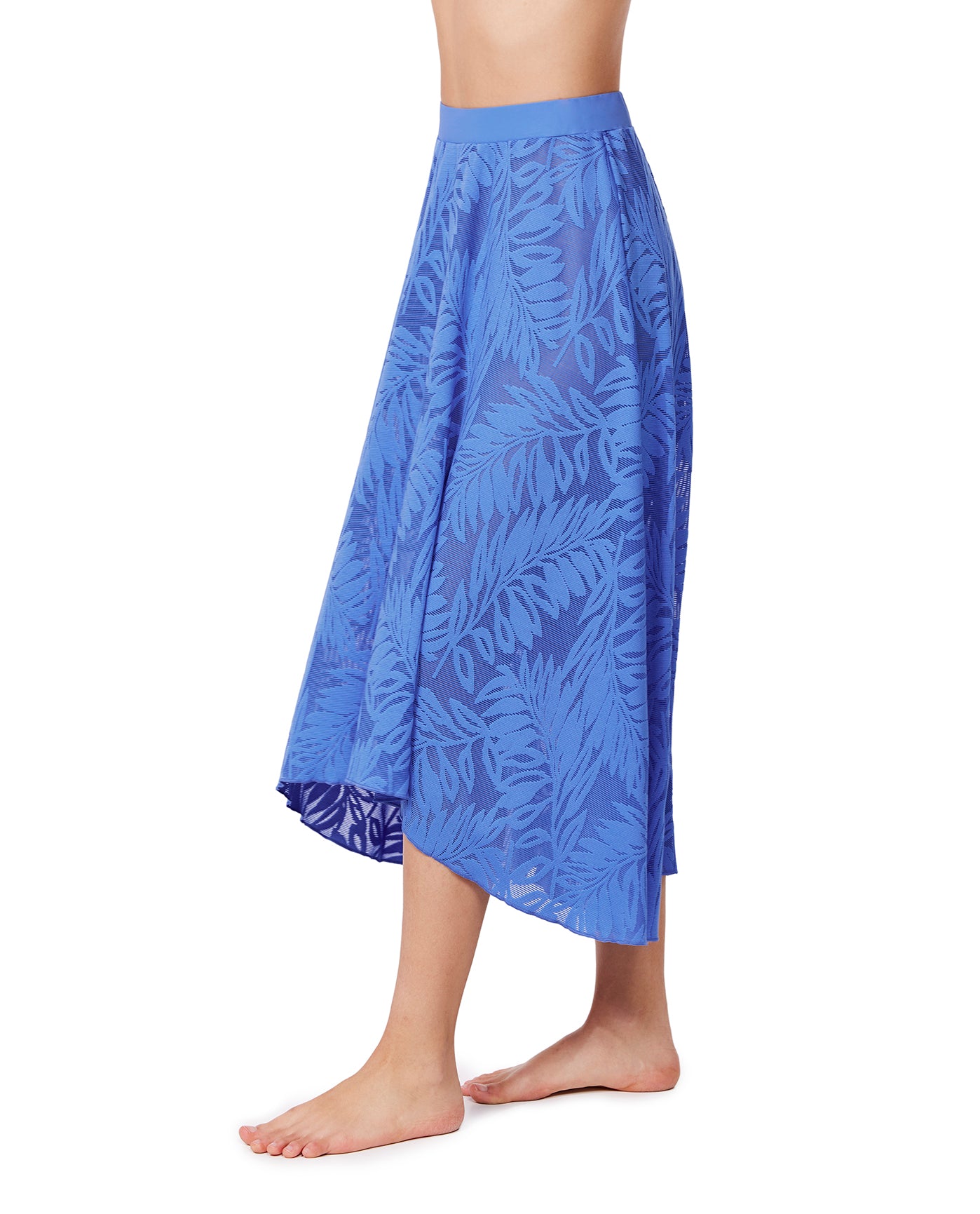 Skyfall Textured High Low Skirt Cover-Up | Skyfall-Blue