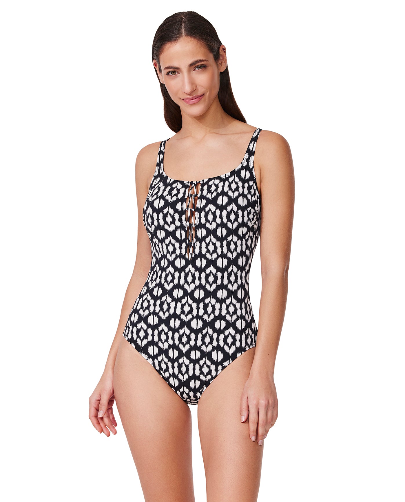 Mantra Braided Square Neck One Piece | Mantra-Black