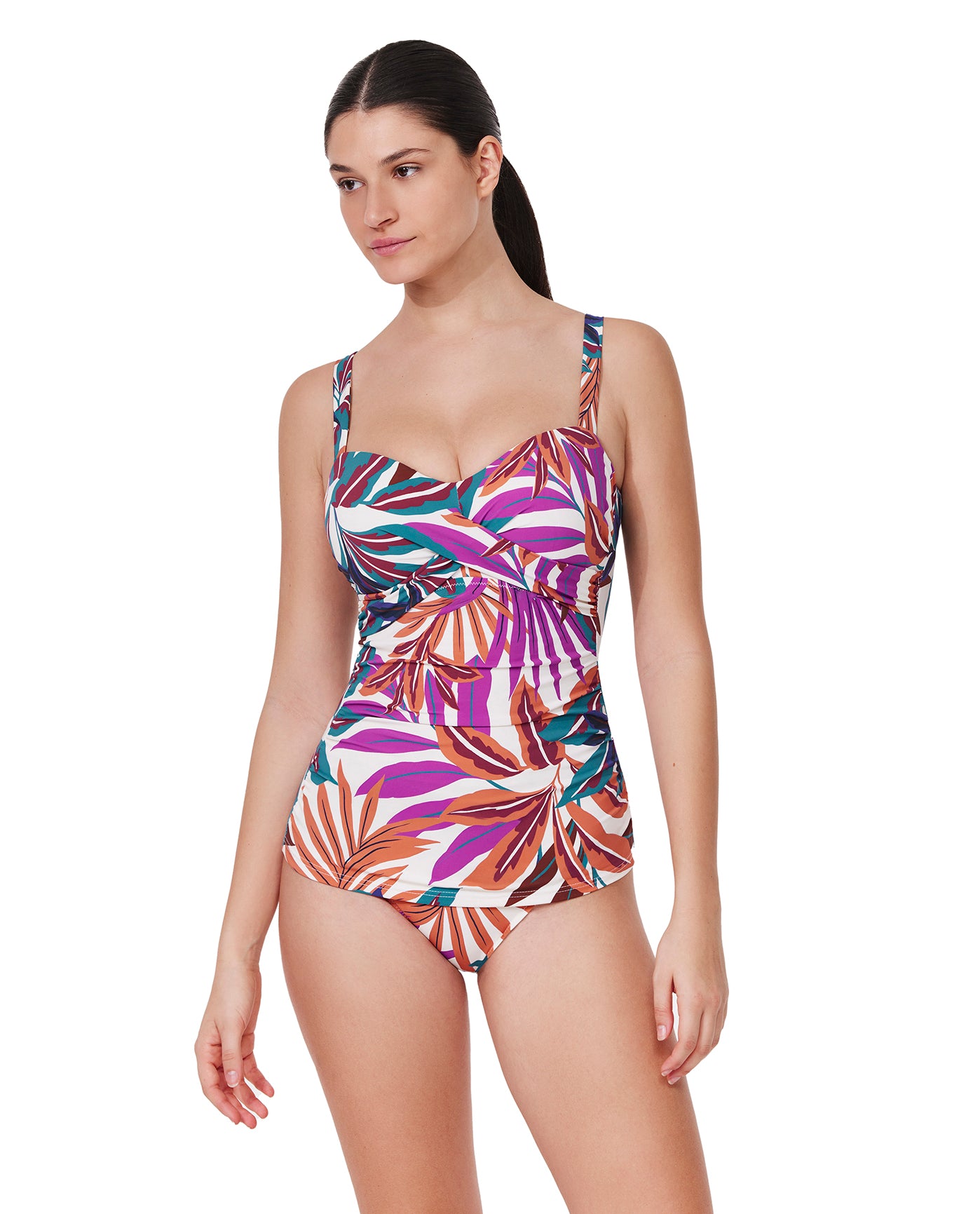 Plantopia D-Cup Tankini Top-Multi