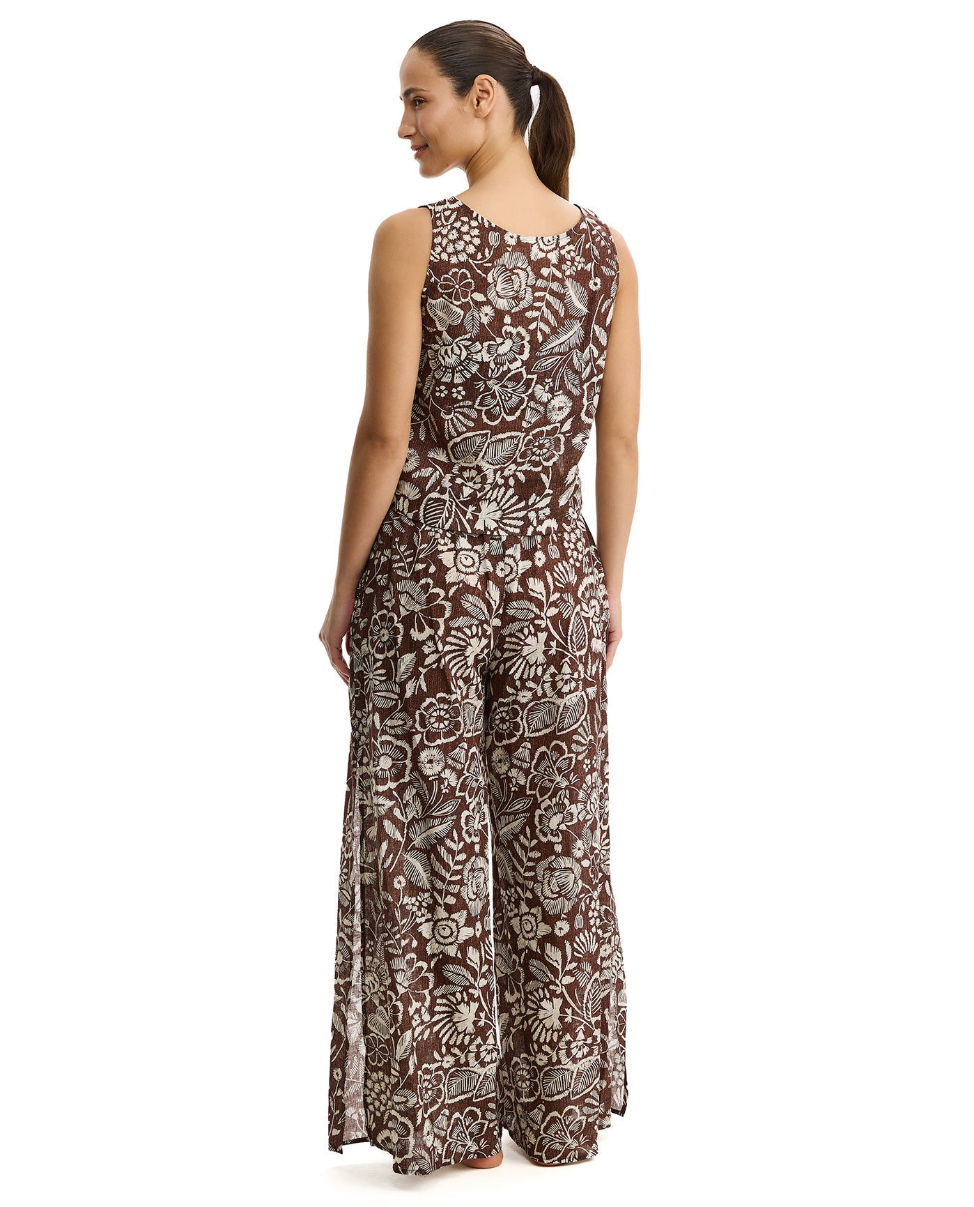 Profile by GottexGarden Mist Linen Beach Pant Cover-Up -BrownCover Ups