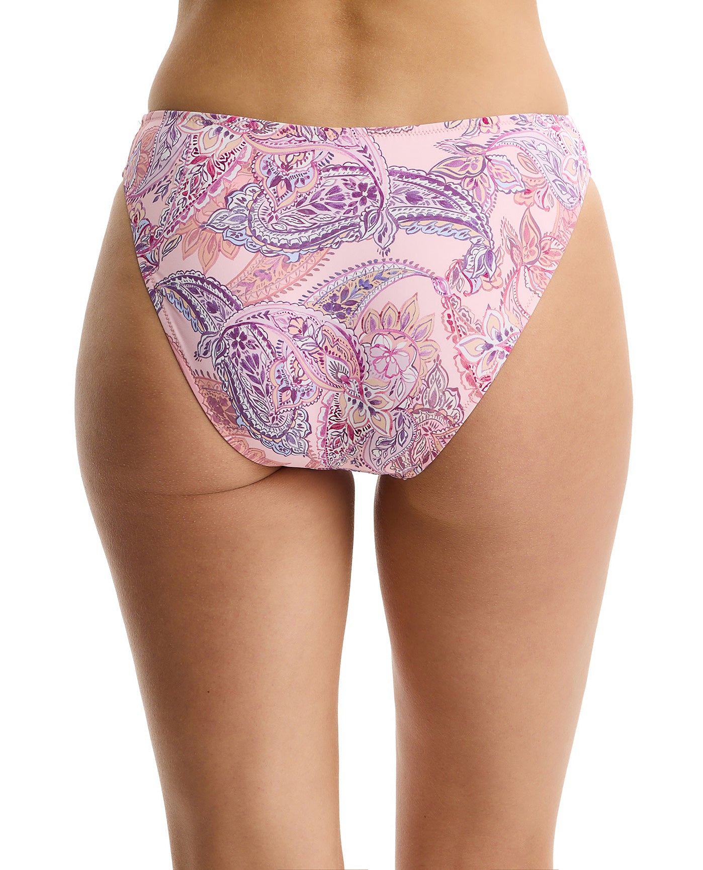 Boho Bloom Classic Mid Rise Swim Bottom -Pink Multi