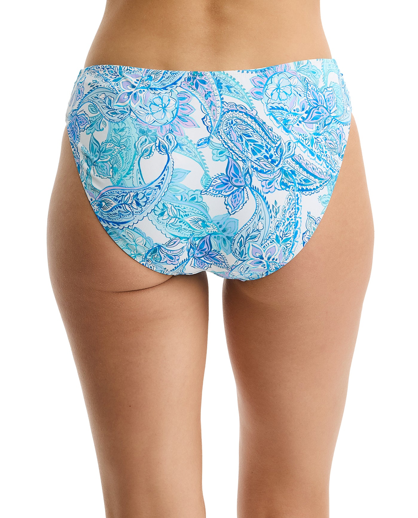 Profile by GottexBoho Bloom Mid Rise Swim Bottom -Blue MultiSwim Bottoms