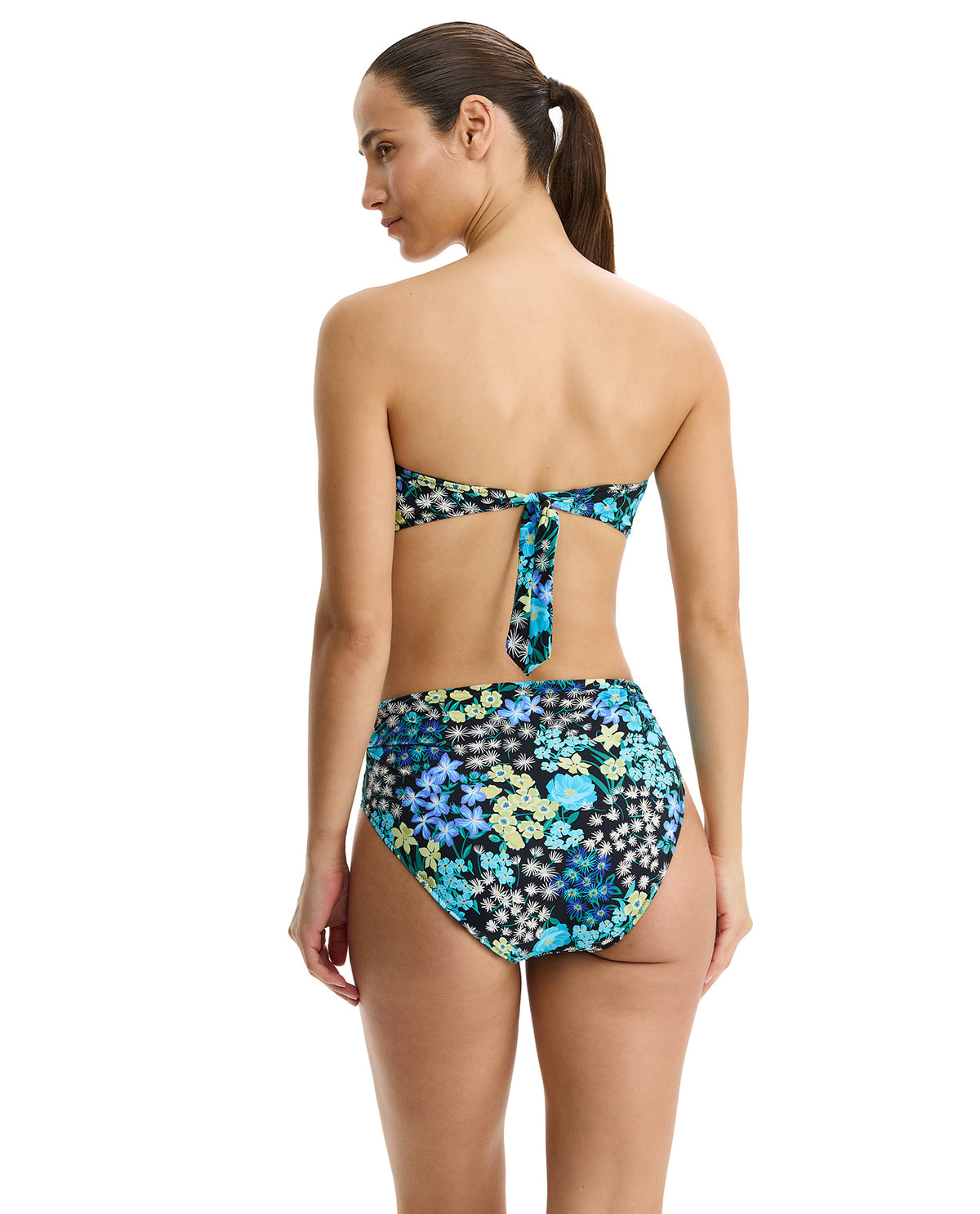 Havana Heat Bandeau Bikini Top -Blue-Multi