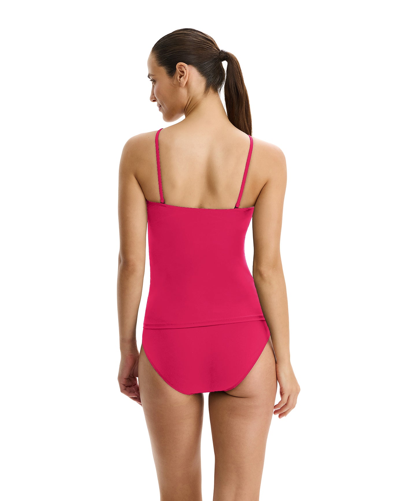Tutti Frutti Bandeau Tankini Top-Magenta