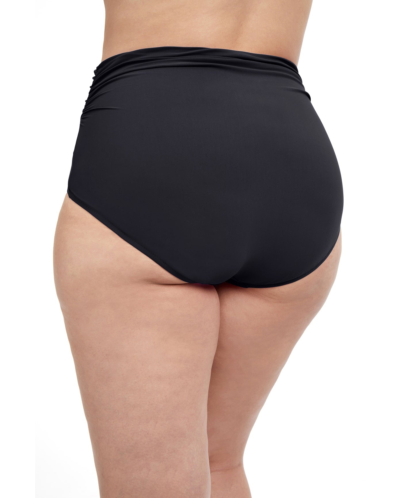 Tutti Frutti Plus Size Side Shirred High Waist Swim Bottom