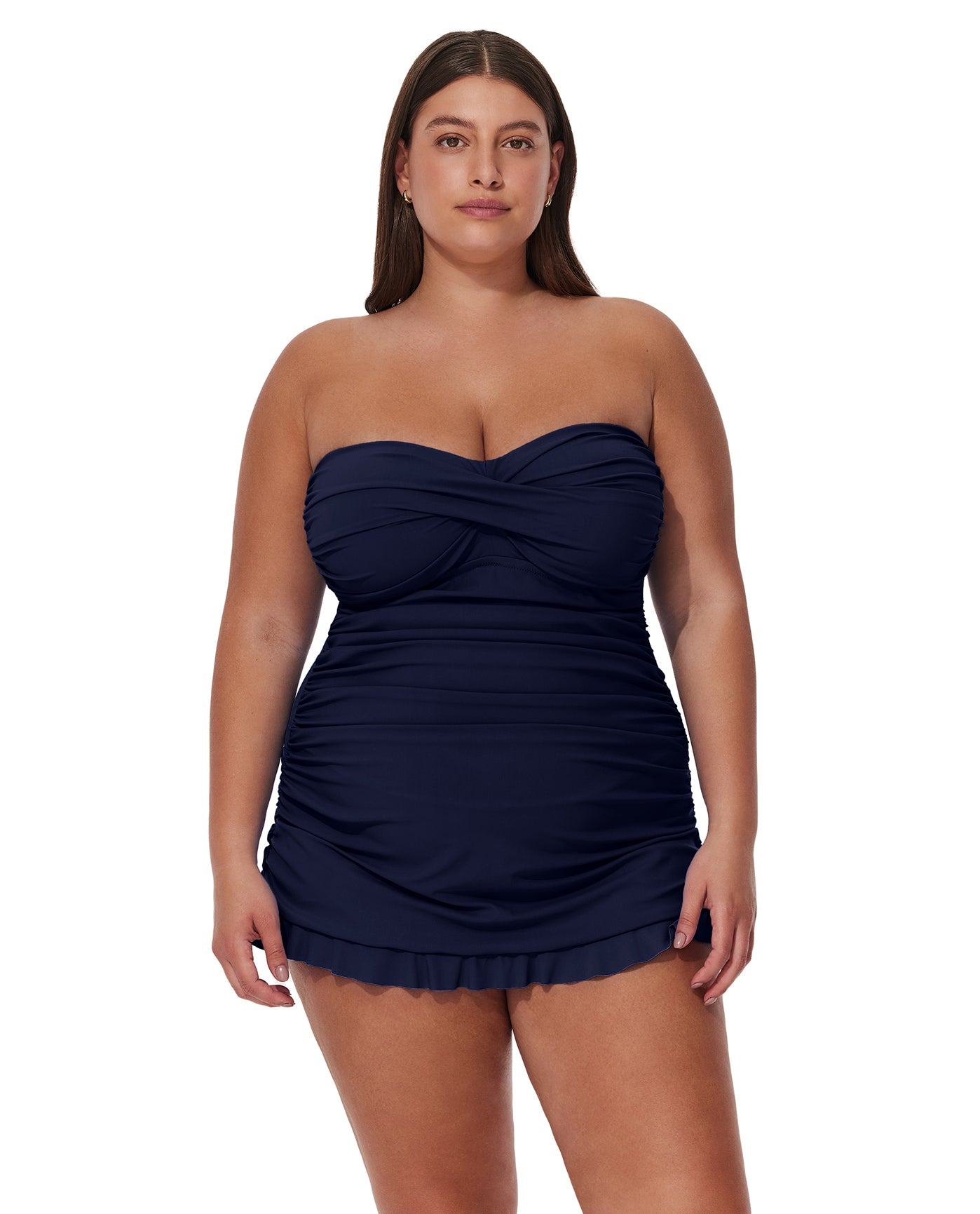 Apeh Modest Swim Dress Plus Size Plus Size Corset Shape Mid Length