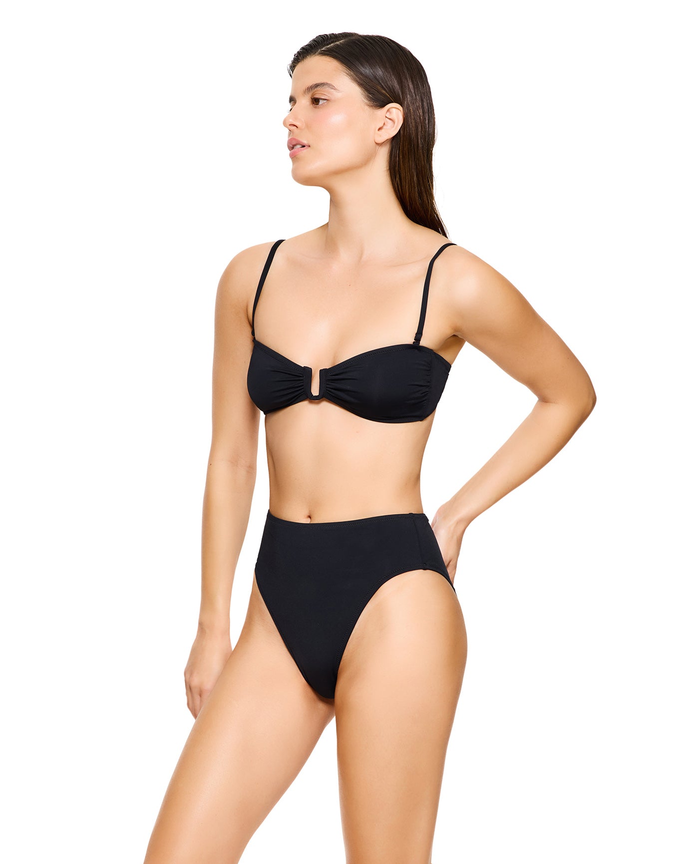 Haut de bikini bandeau Midnight - Noir