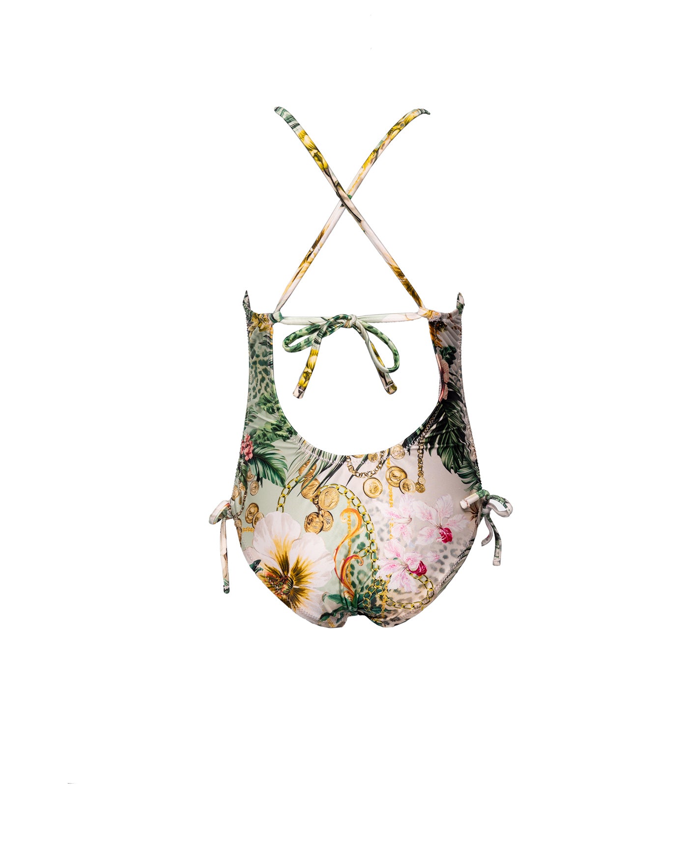 Jungle Treasure Criss Cross Back Adjustable One Piece-Multi