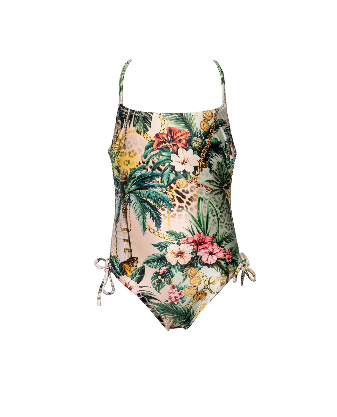 Jungle Treasure Criss Cross Back Adjustable One Piece-Multi