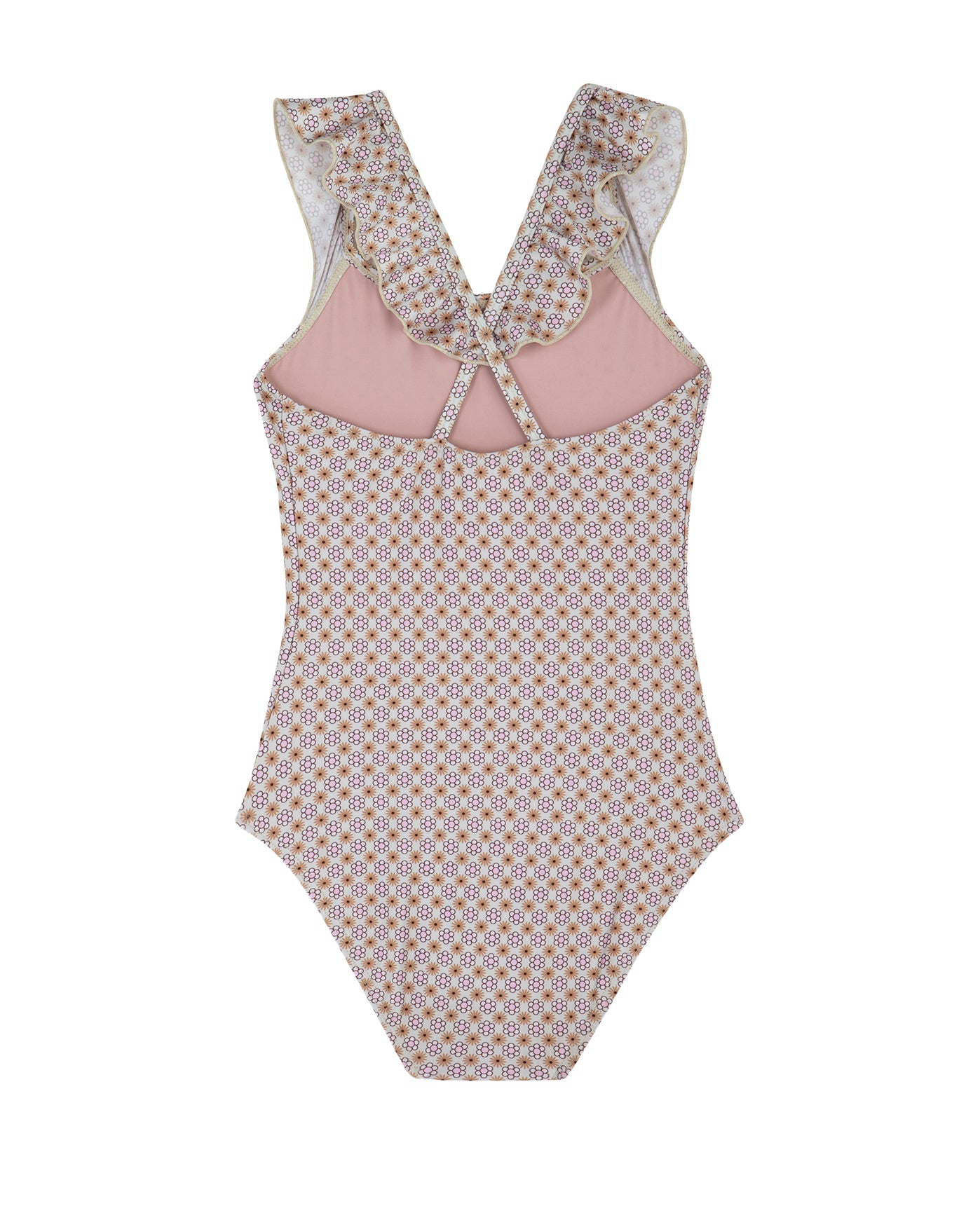 Vacation Mode Square Neck Ruffle One Piece -Mu' pastel