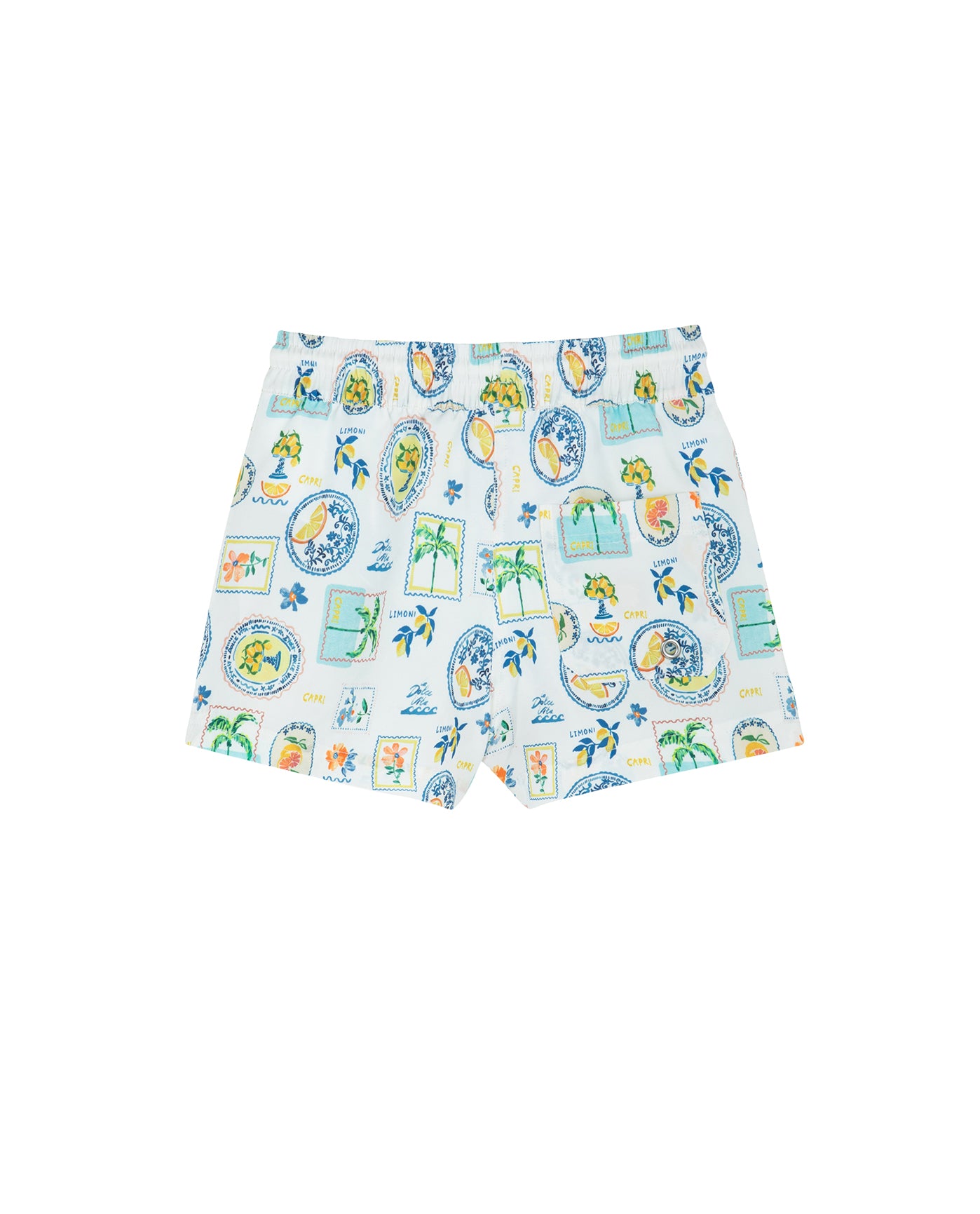 Capri Vibes Boys Swim Shorts-Wh/multi