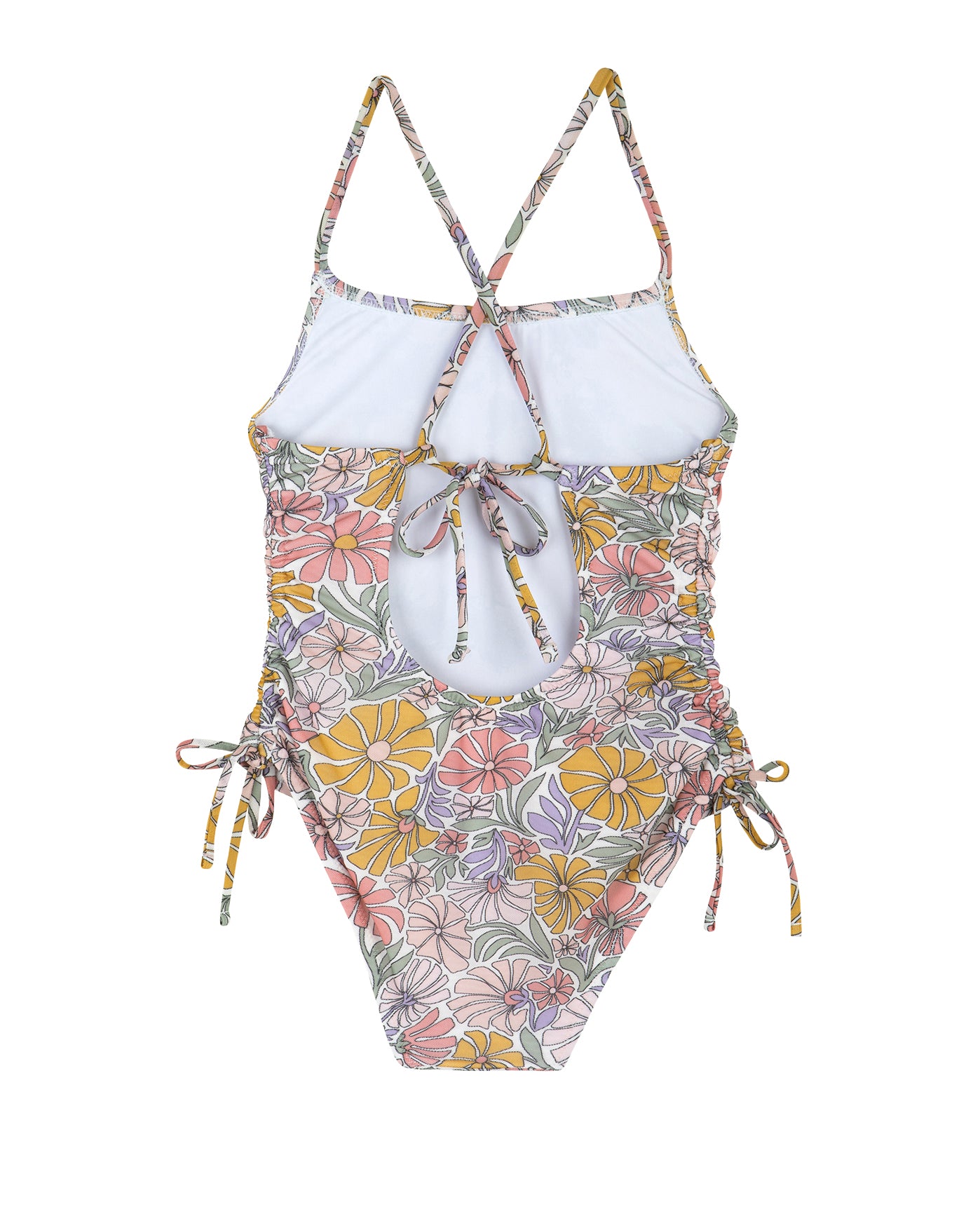 Soft Bloom Criss Cross Back Adjustable One Piece-Multi