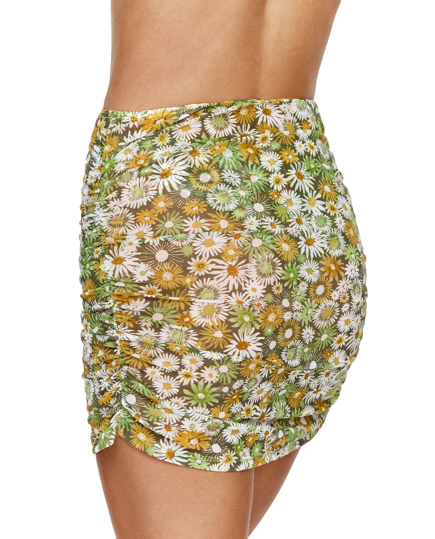 Gardenia Mesh Skirt Cover-Up -Multi/grn