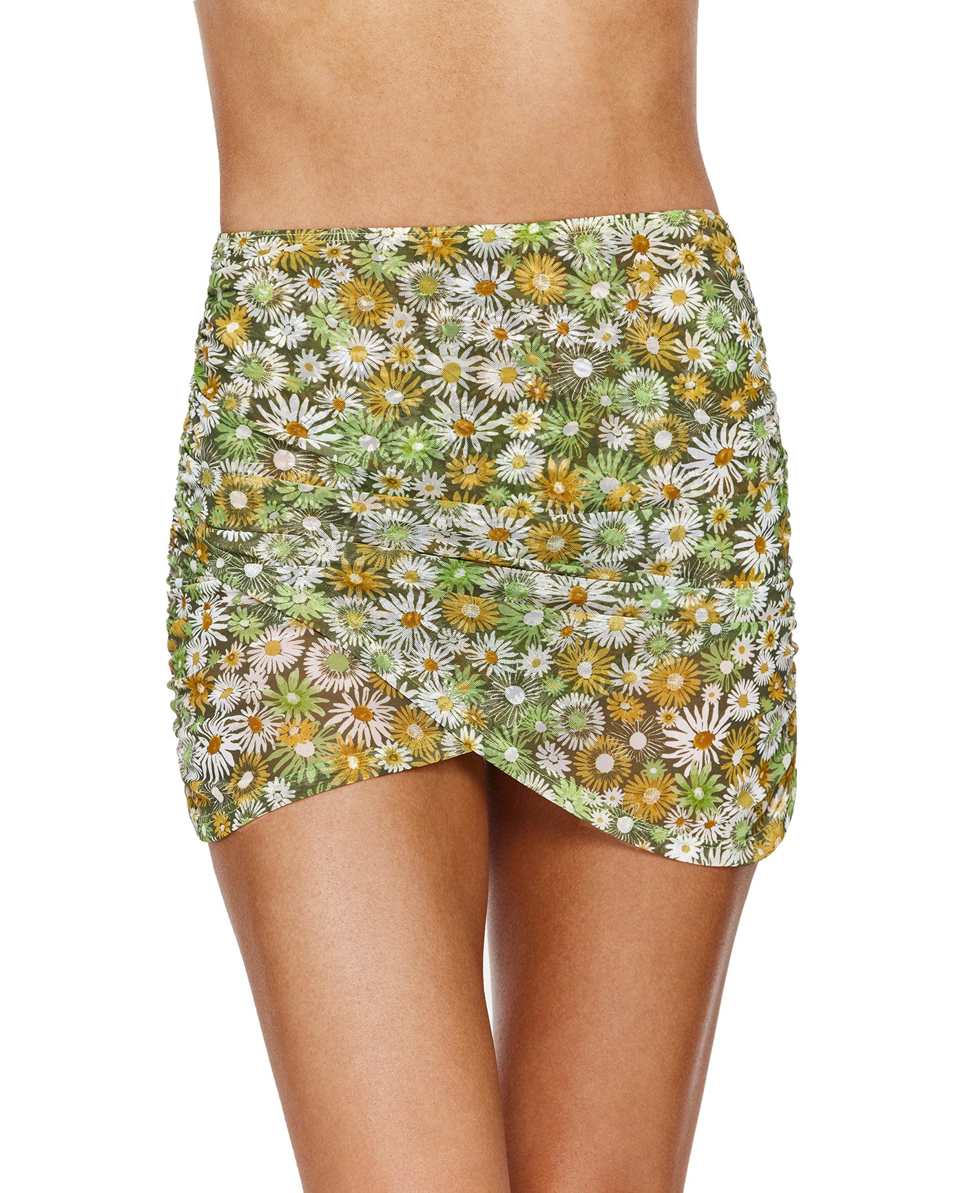Gardenia Mesh Skirt Cover-Up -Multi/grn