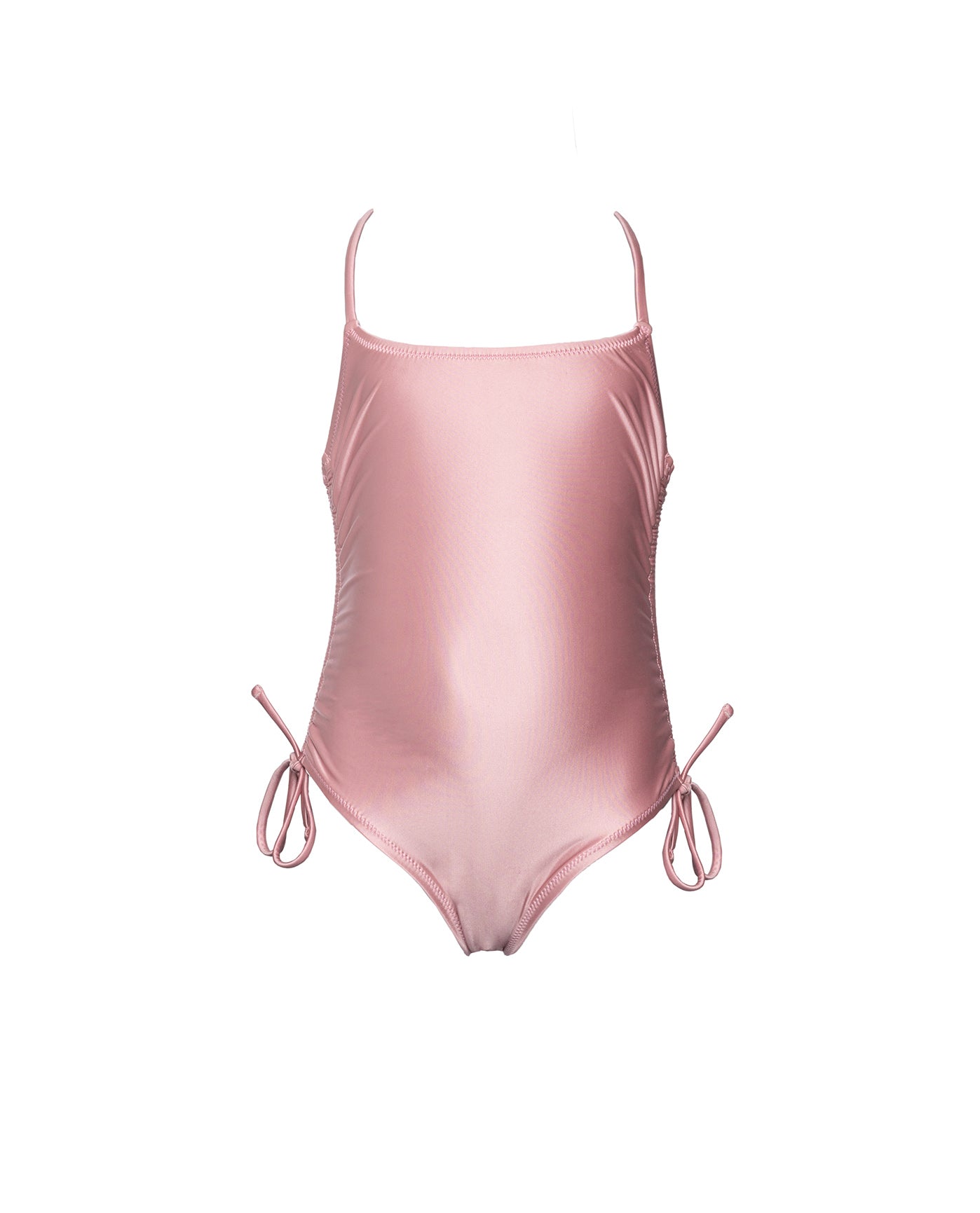 Satin Royale Criss Cross Back Adjustable One Piece-Light pink