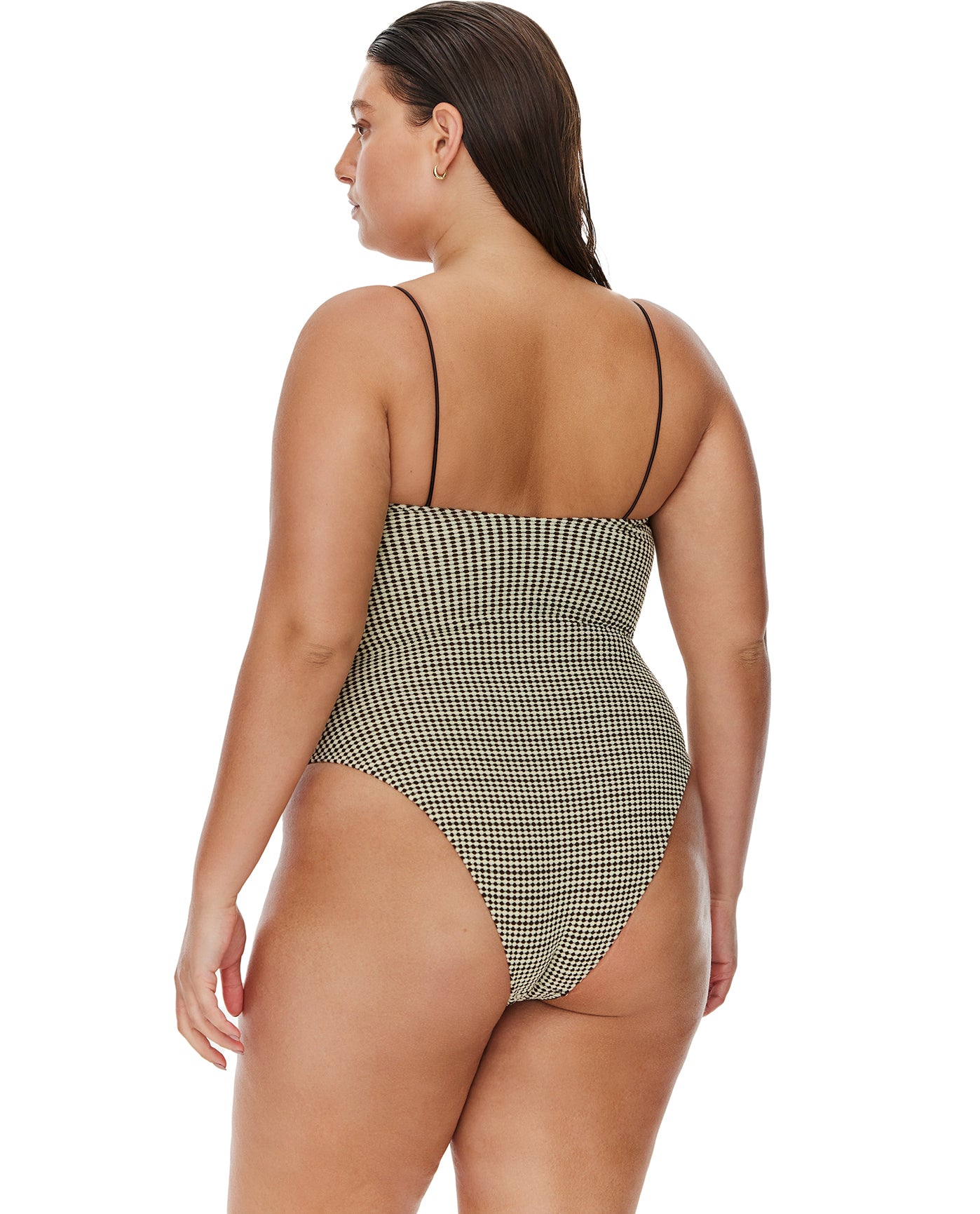 Sandy Beach Textured One Piece -Multi/brn