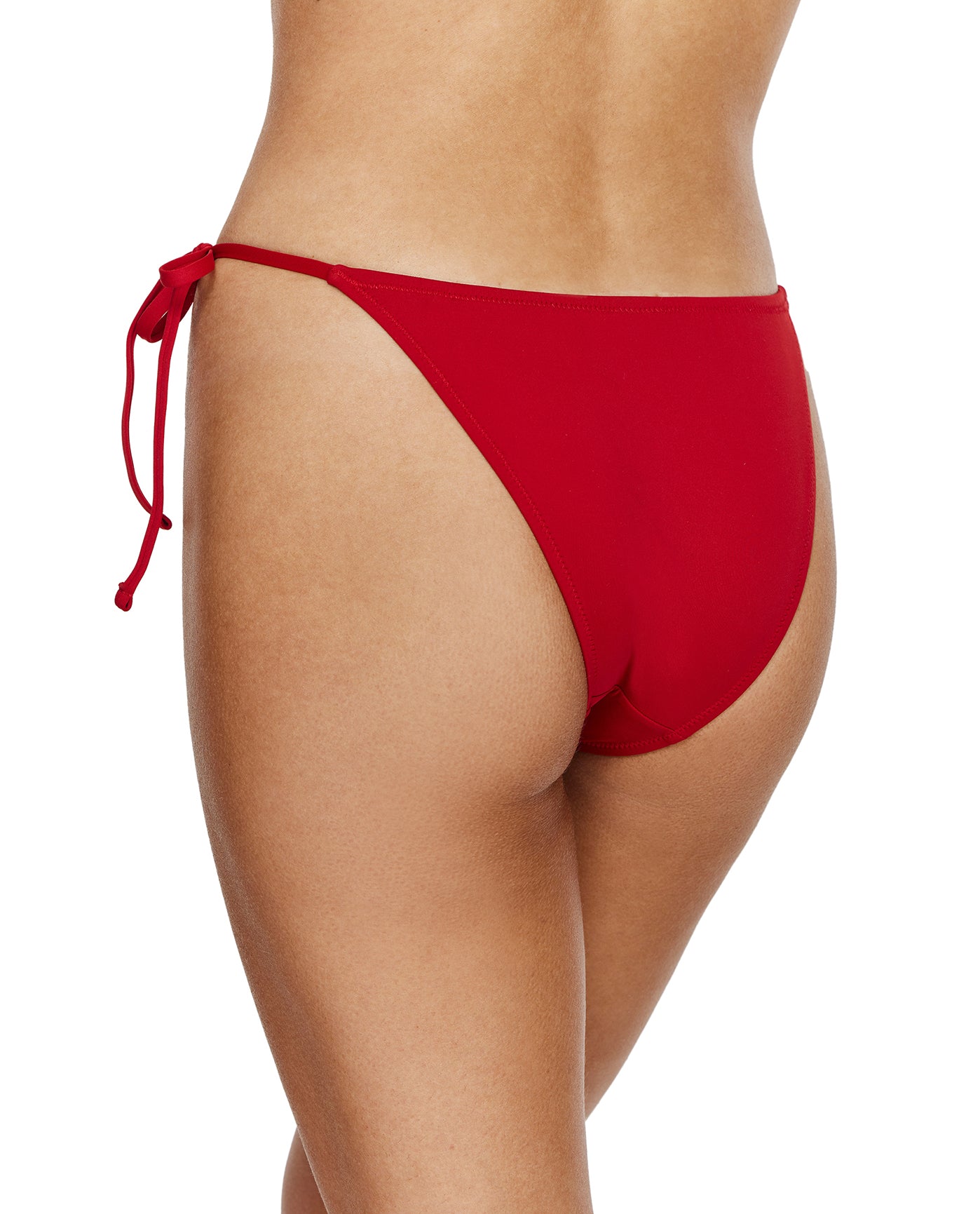 Beach Time Side Tie Bikini Bottom-Red