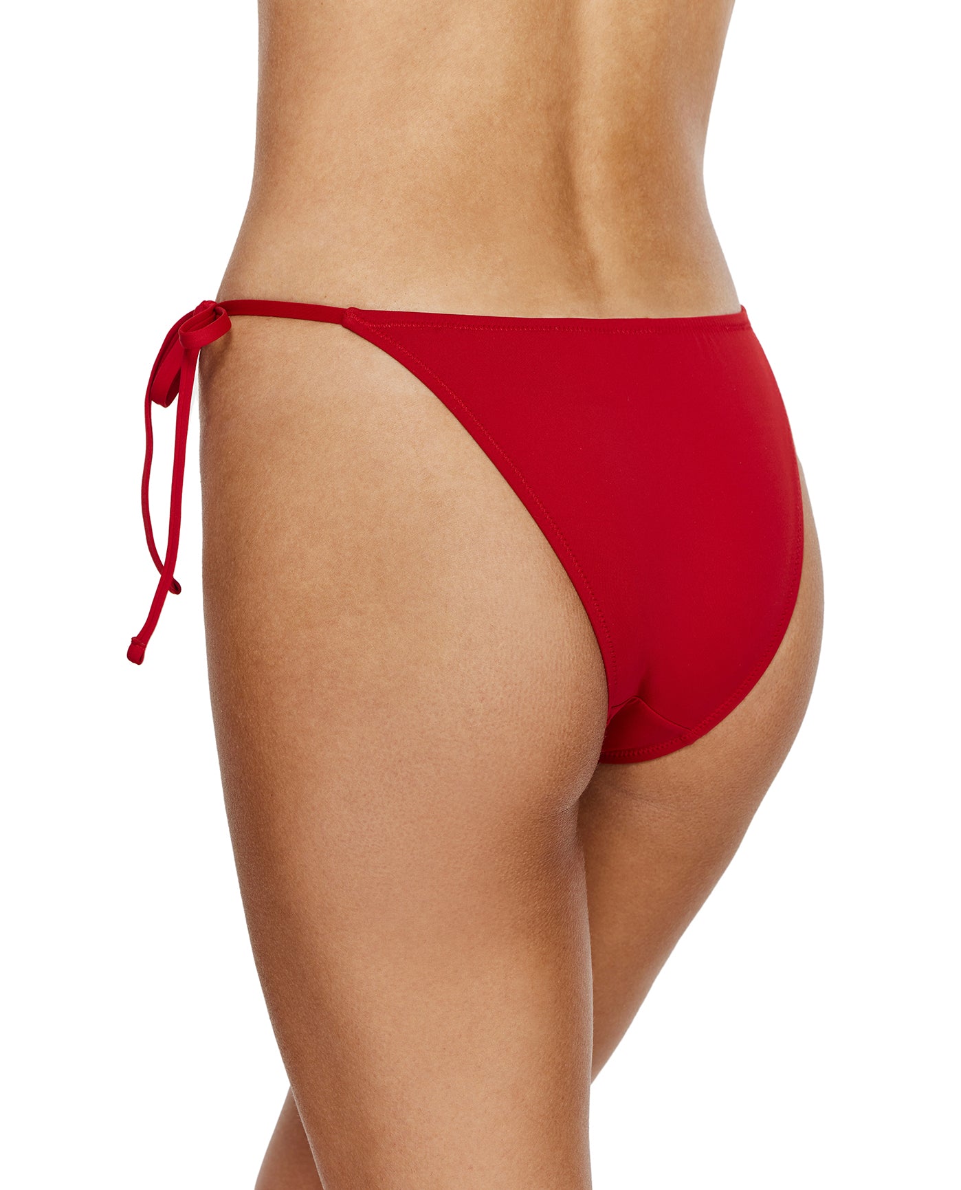 Beach Time Side Tie Bikini Bottom-Red