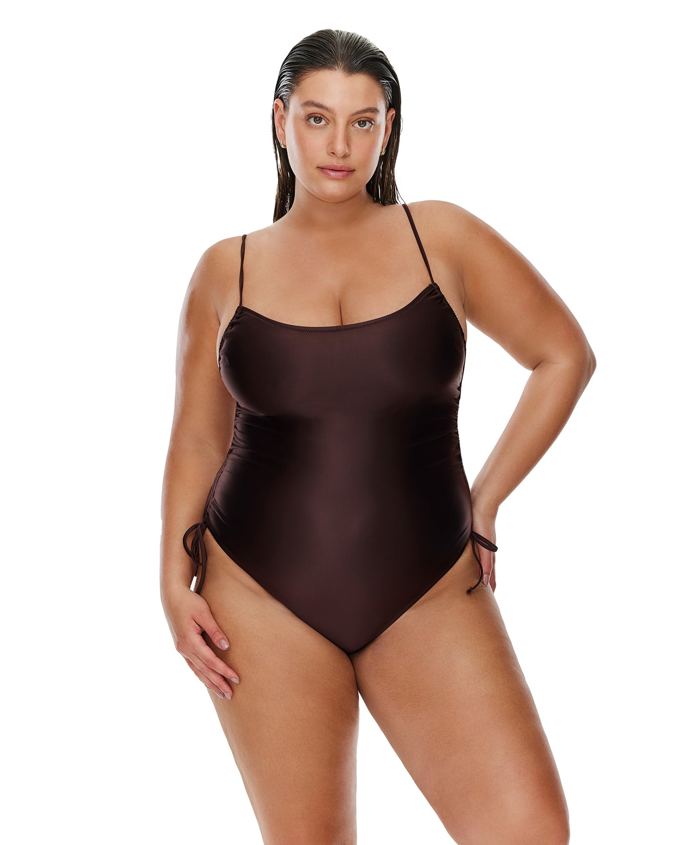 Satin Touch Adjustable One Piece-Brown